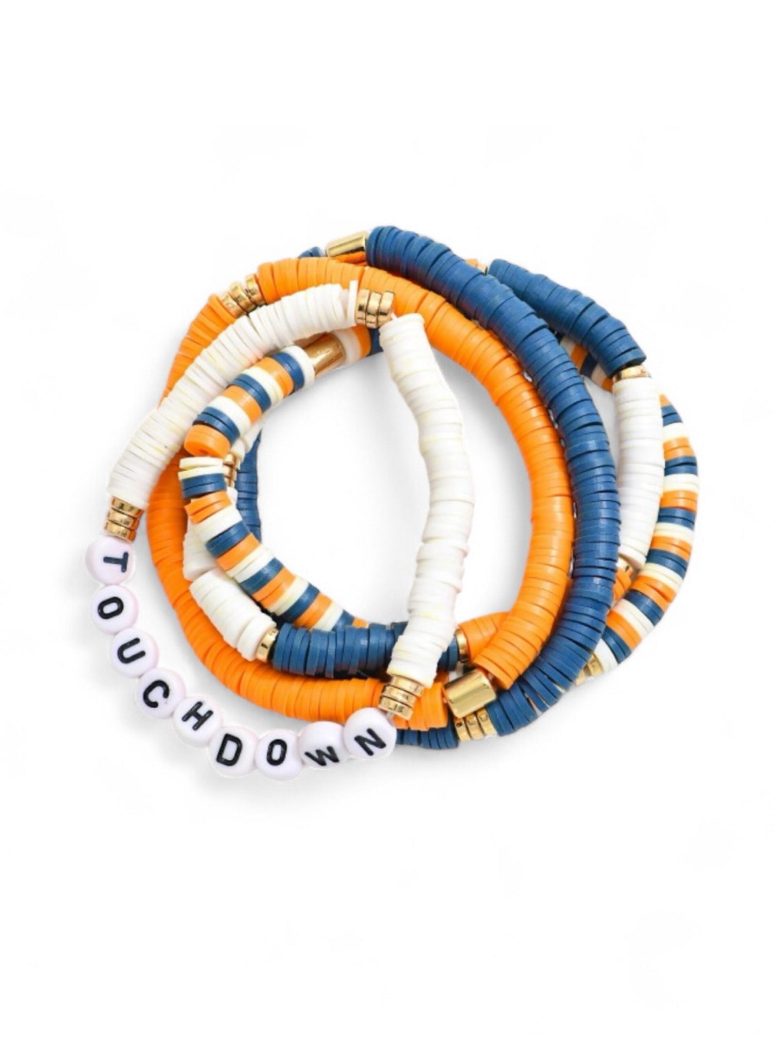 End Zone Energy Touchdown Bracelet Set - Orange