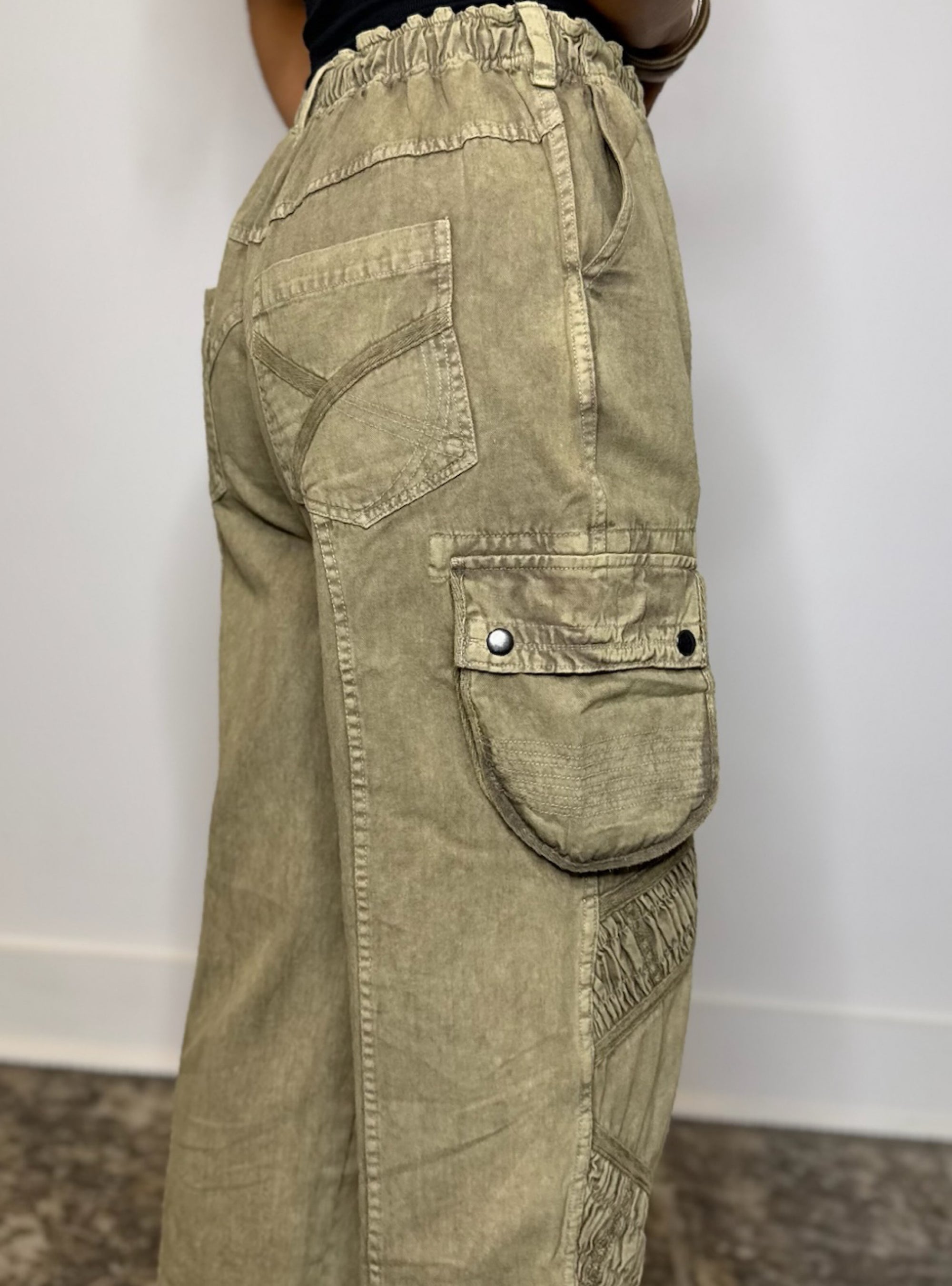 Paper Lace Olive Cargo Pants
