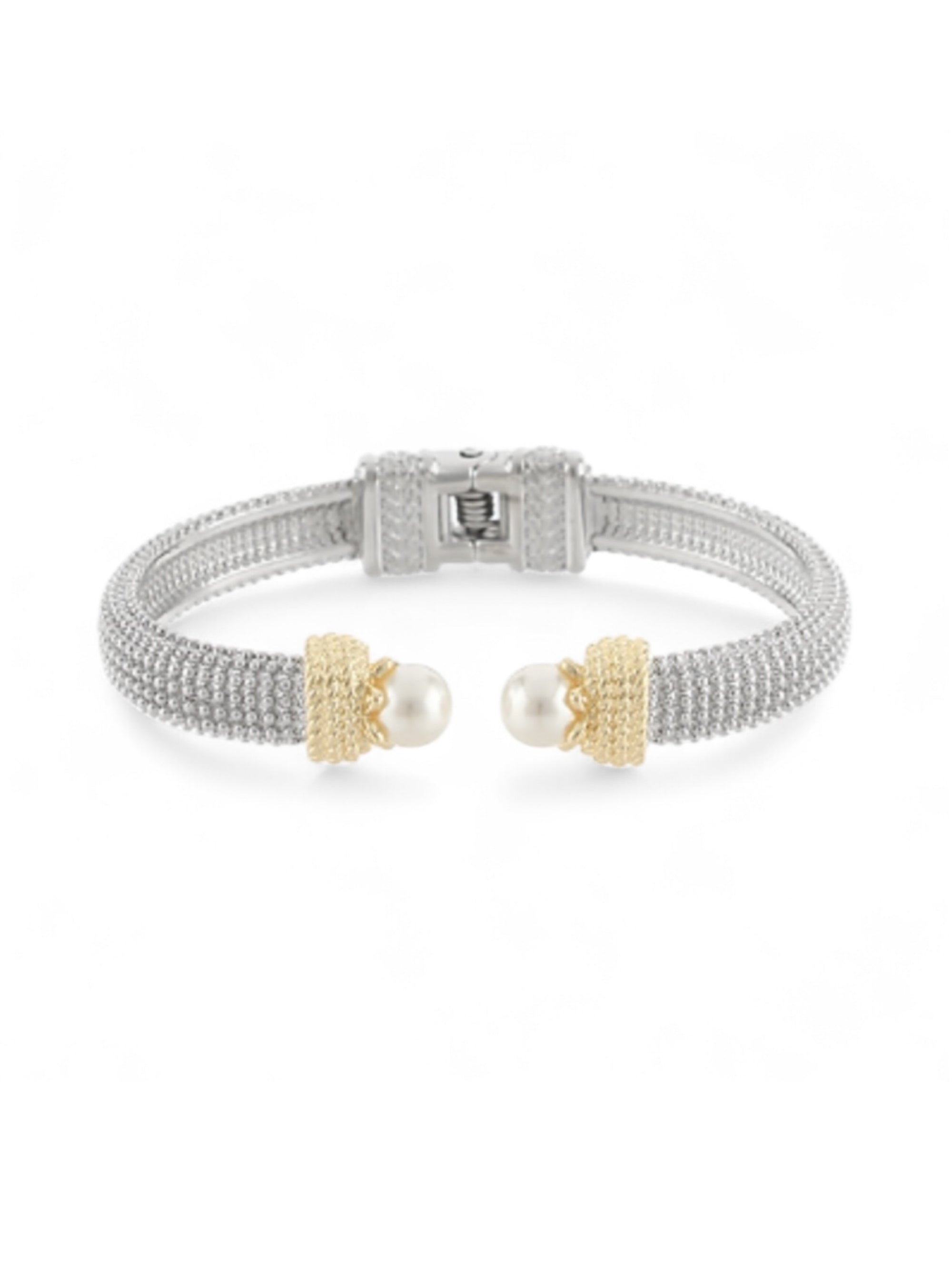 Pearl It Together Hinged Bracelet