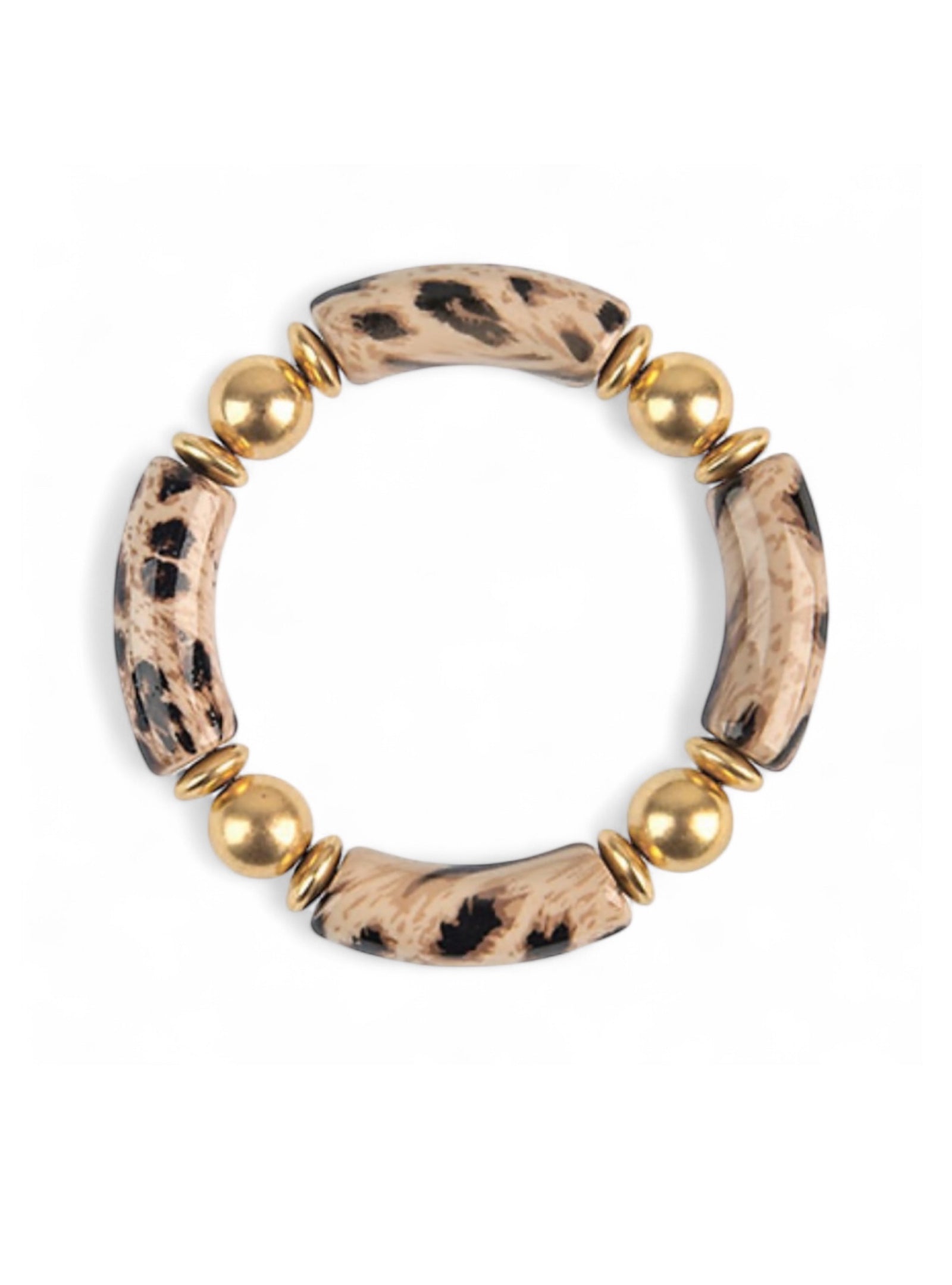 A Spot of Style Stretch Bracelet - Tan