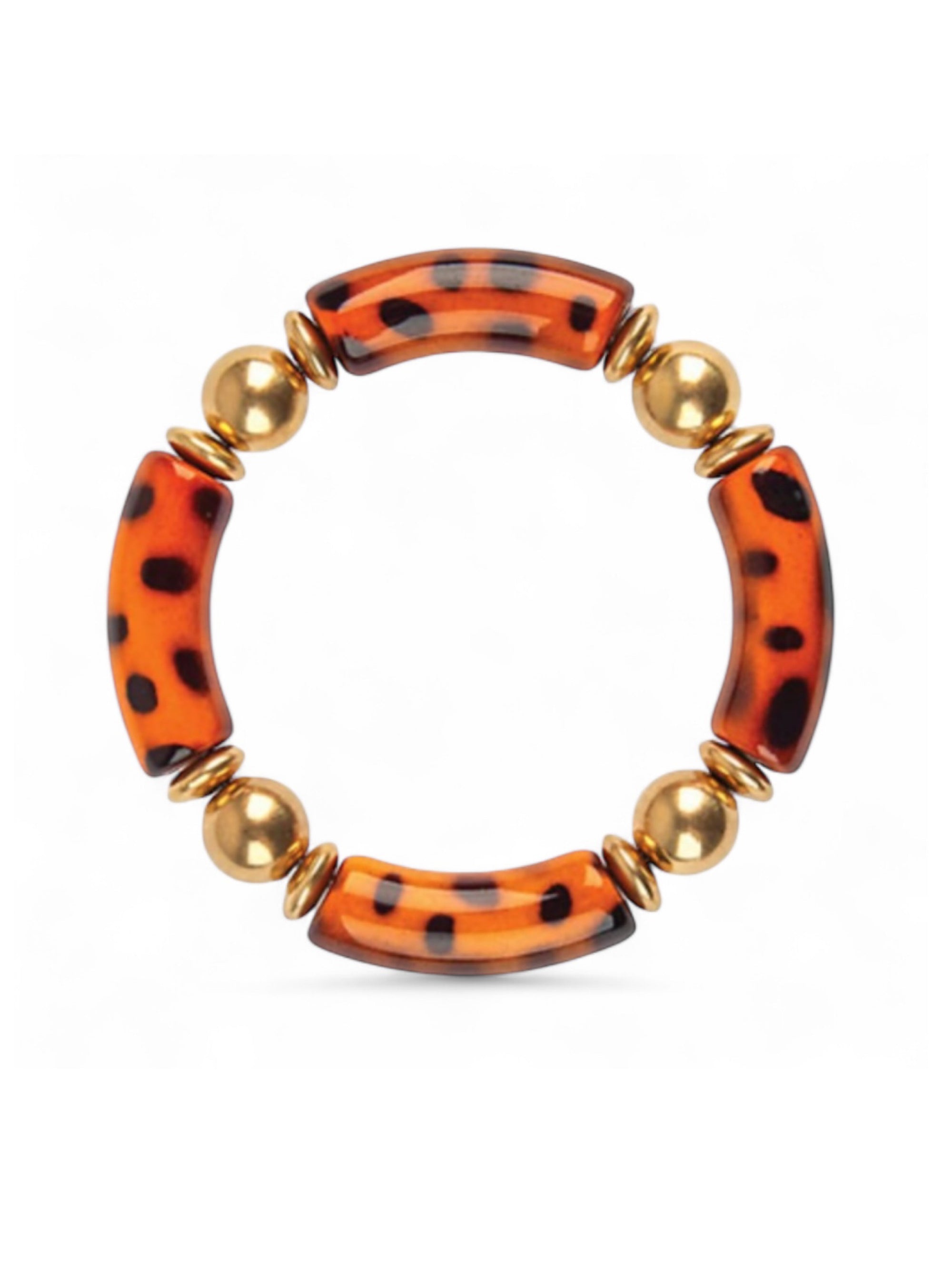 A Spot of Style Stretch Bracelet - Orange