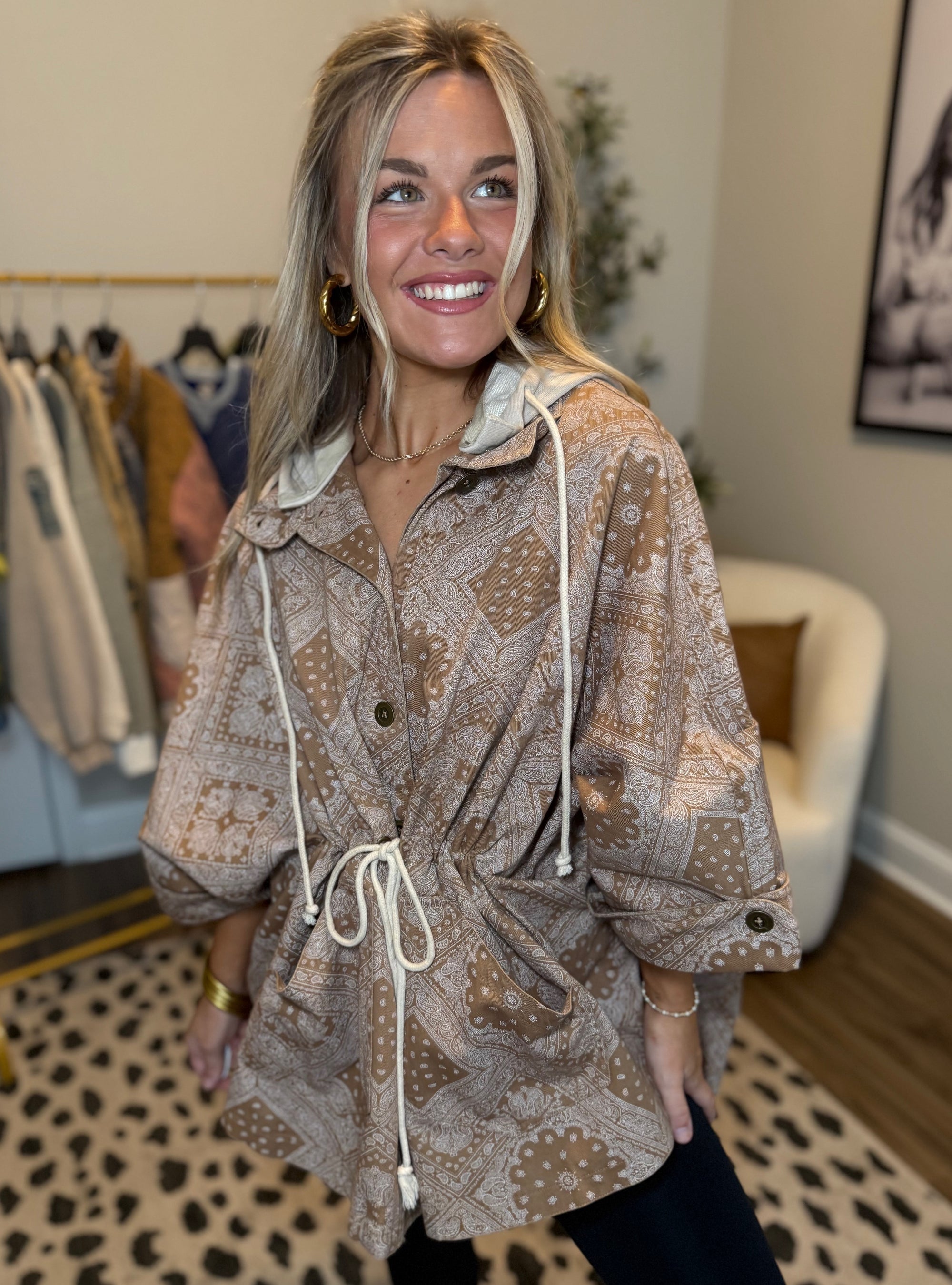 Boho Layers With A Bandana Twist Jacket