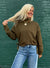 Knot To Brag Olive Top