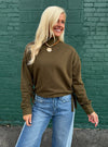 Knot To Brag Olive Top