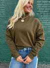 Knot To Brag Olive Top