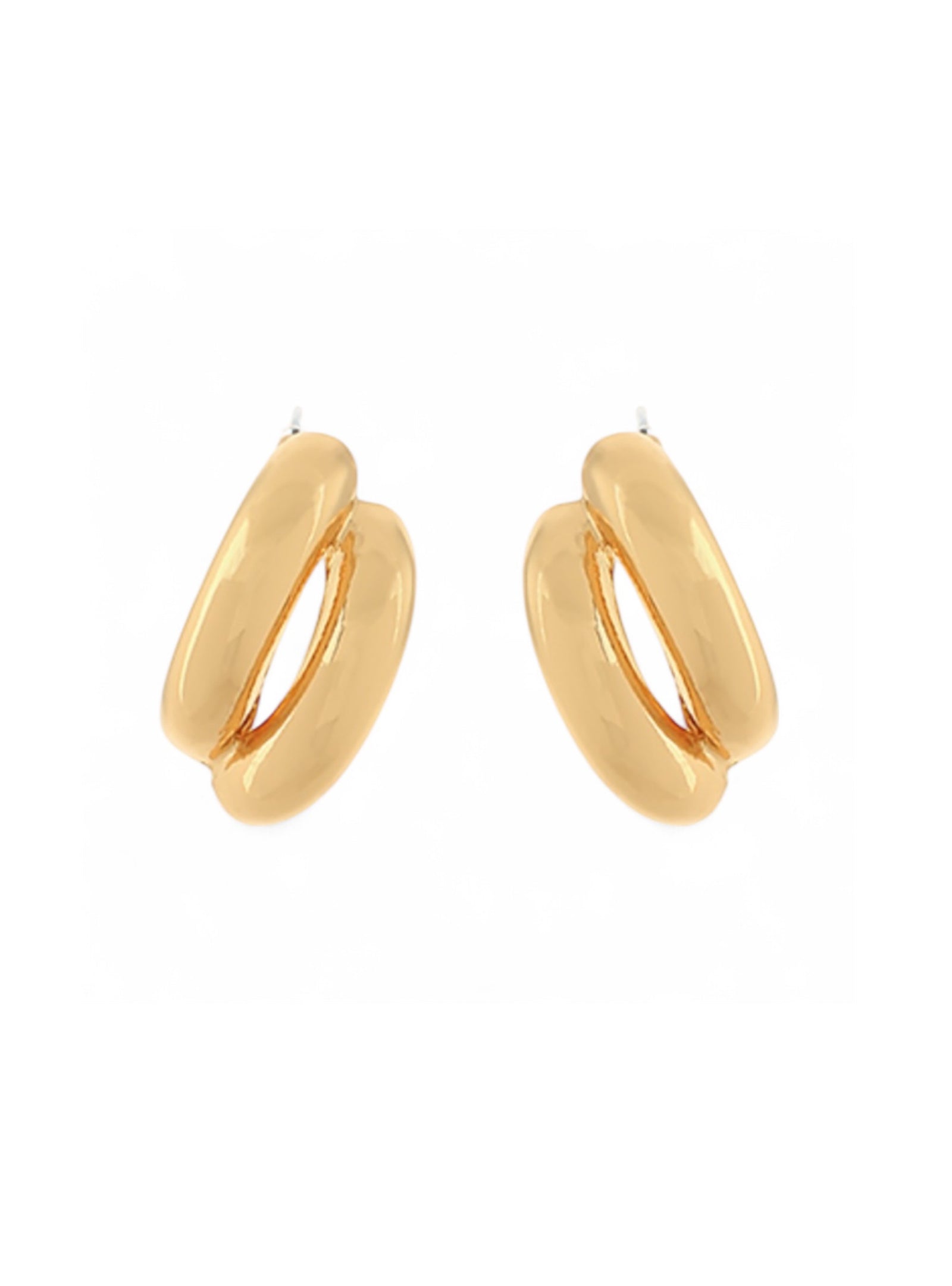 Gold Goals Post Earrings