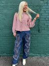 Paper Lace Heart Applique Jeans