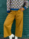Ivy Jane Gold Corduroy Barrel Pants