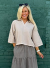 Wrapped In Warm Neutrals Top