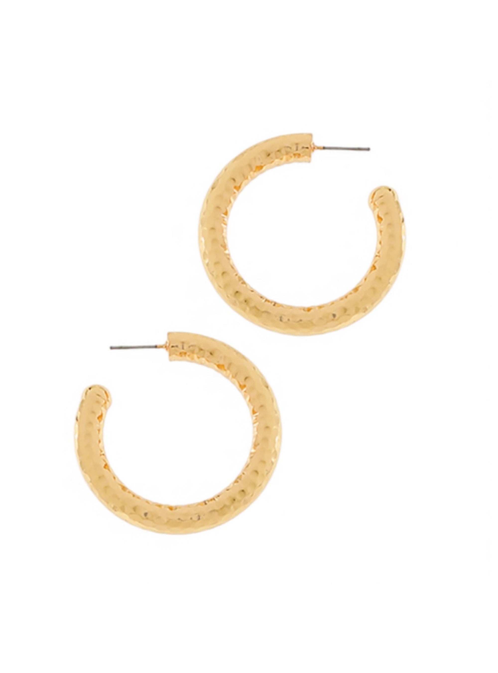 Textured To Perfection Gold Hoop Earrings