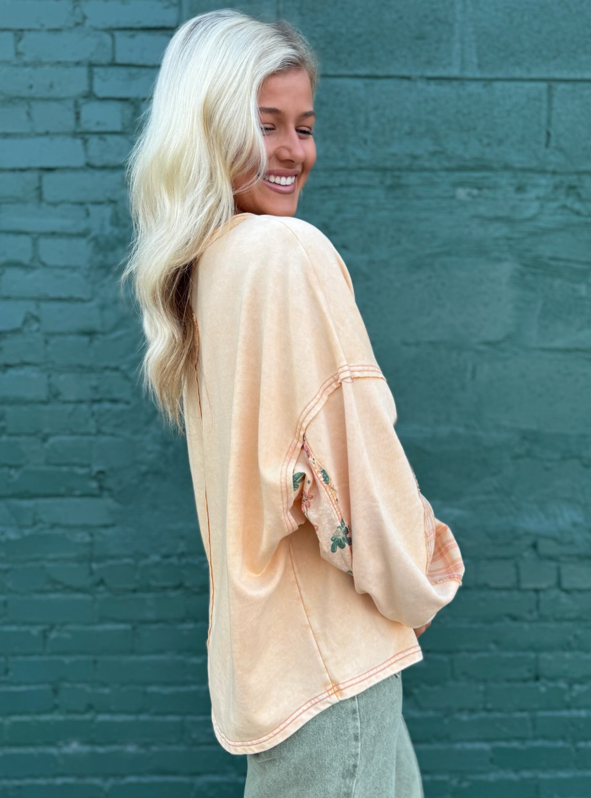 Golden Hues &amp; Patchwork Dreams Top