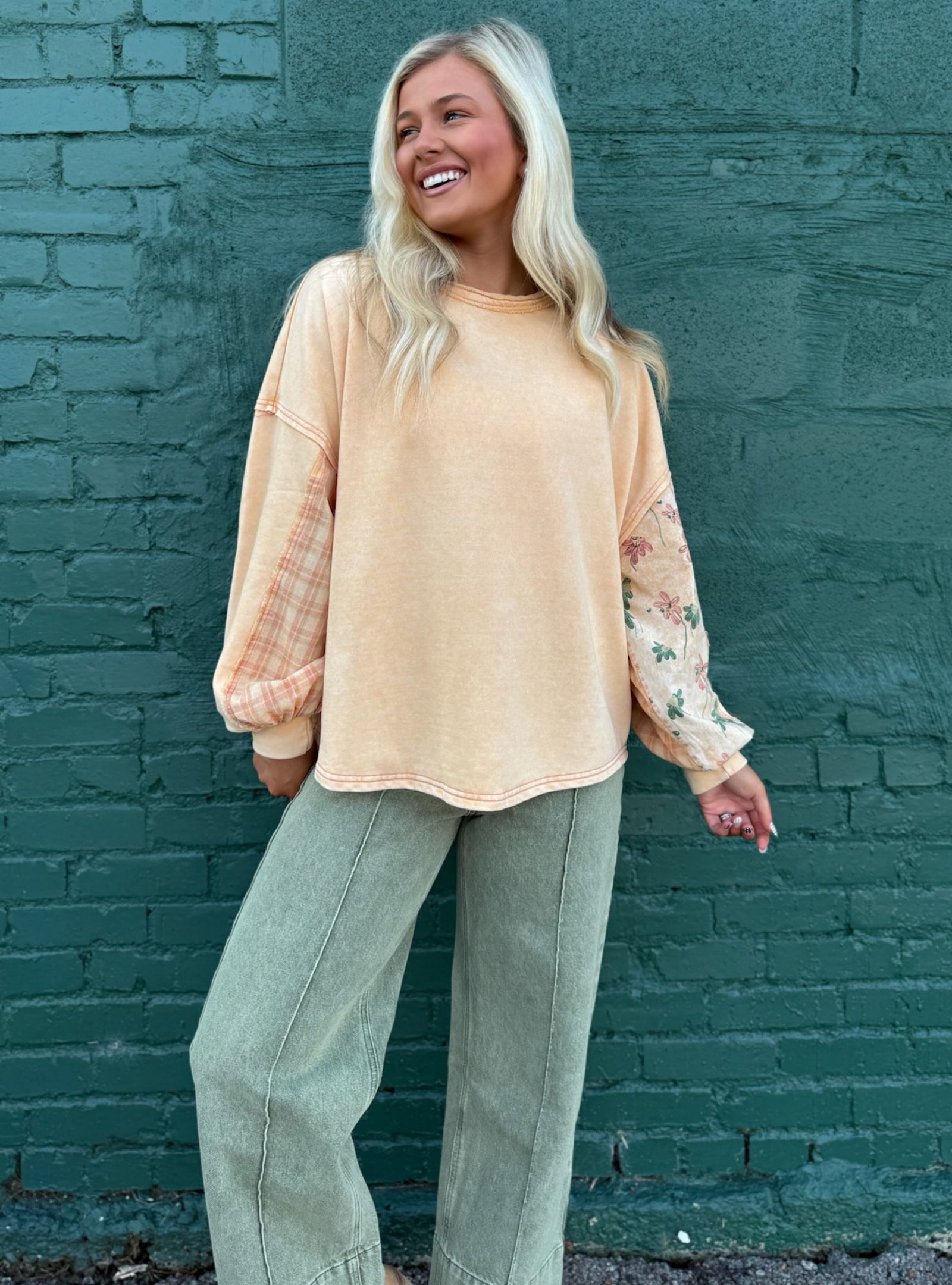 Golden Hues & Patchwork Dreams Top