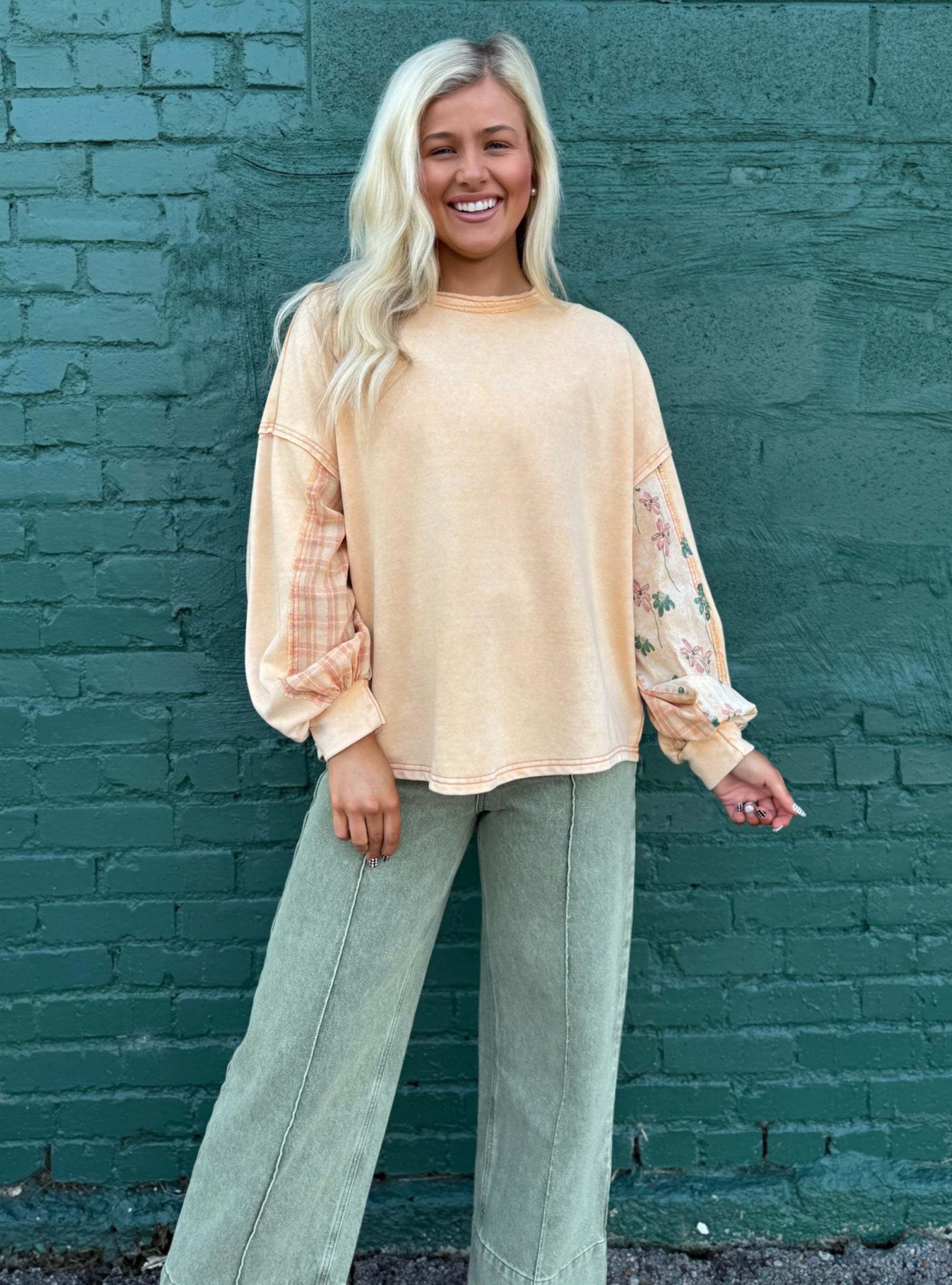 Golden Hues &amp; Patchwork Dreams Top