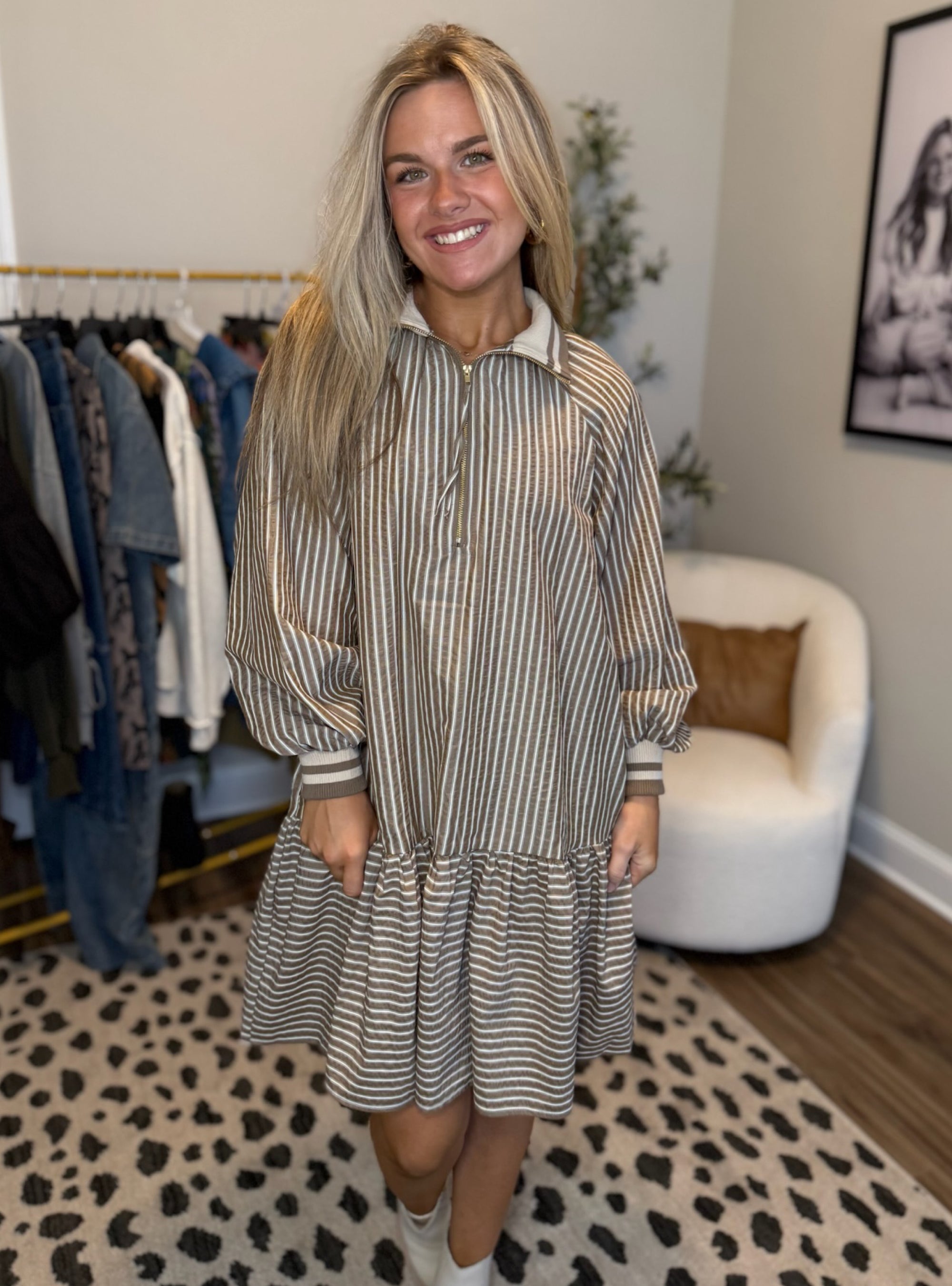 Keeping It In Line Dress