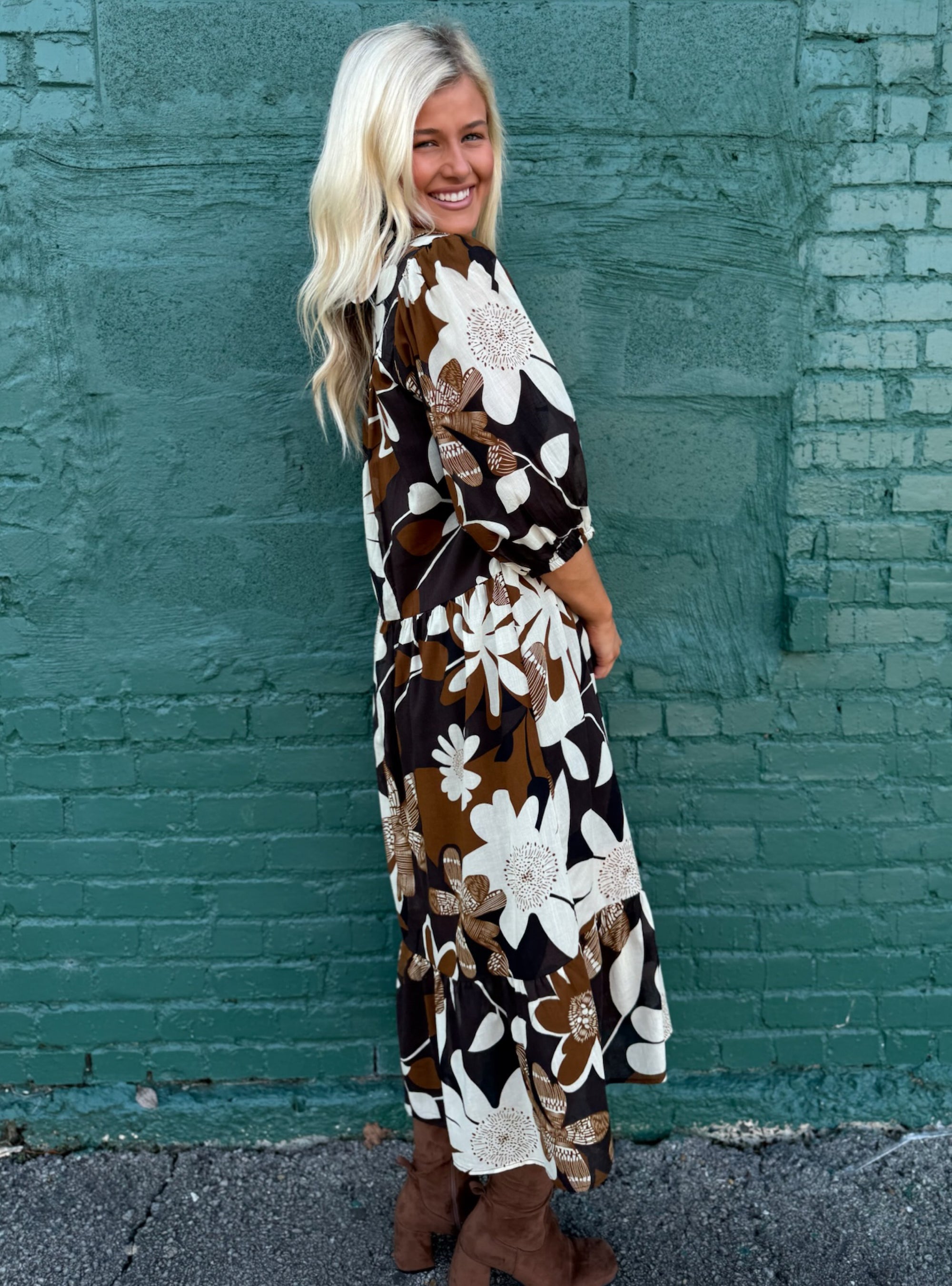 Cowgirl In Bloom Midi Dress