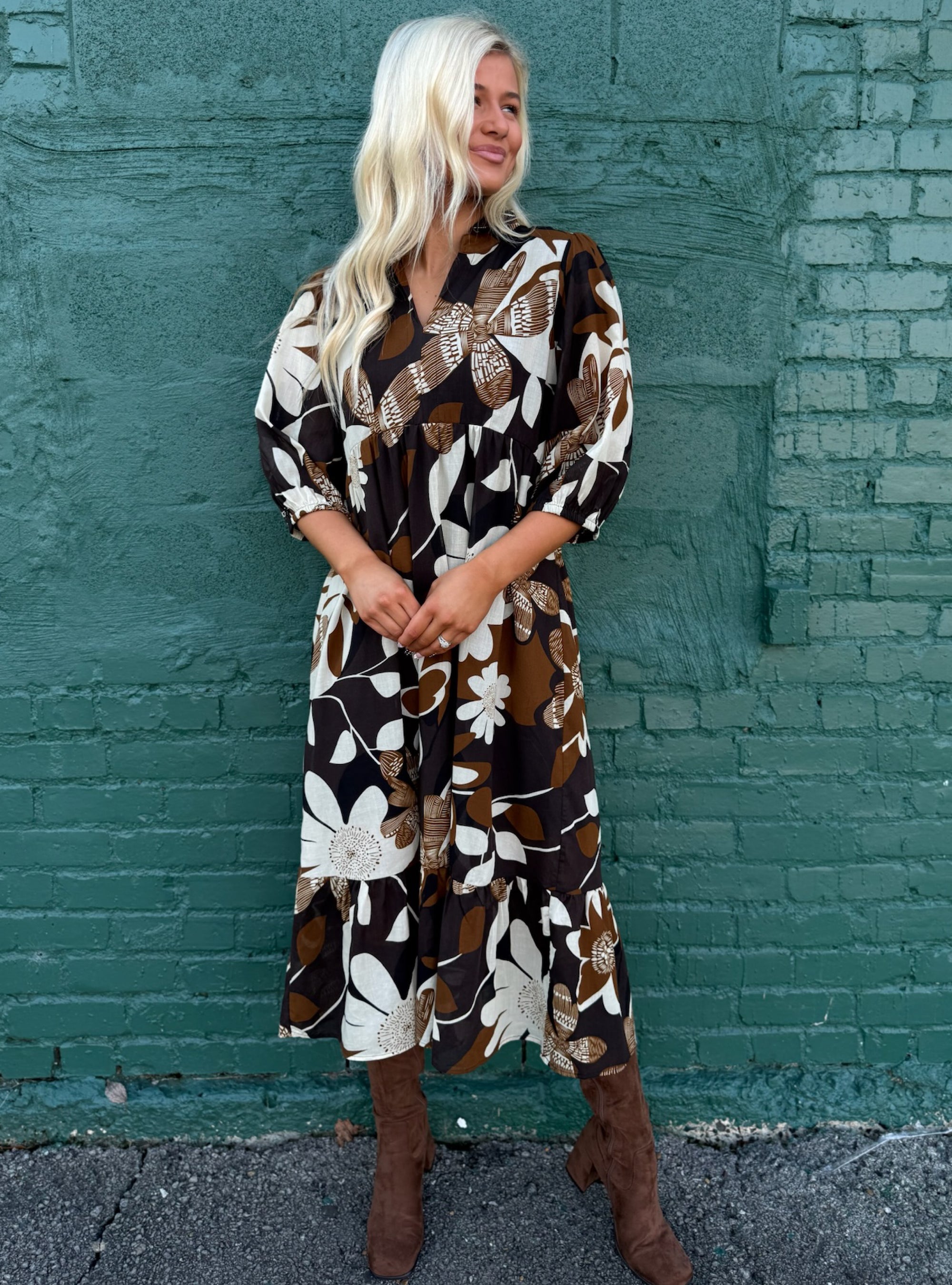 Cowgirl In Bloom Midi Dress