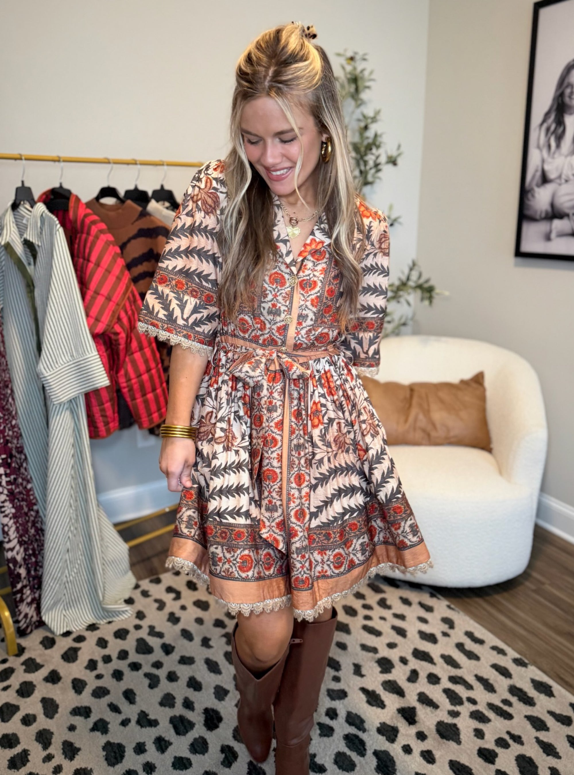 Dancing Through Golden Leaves Dress