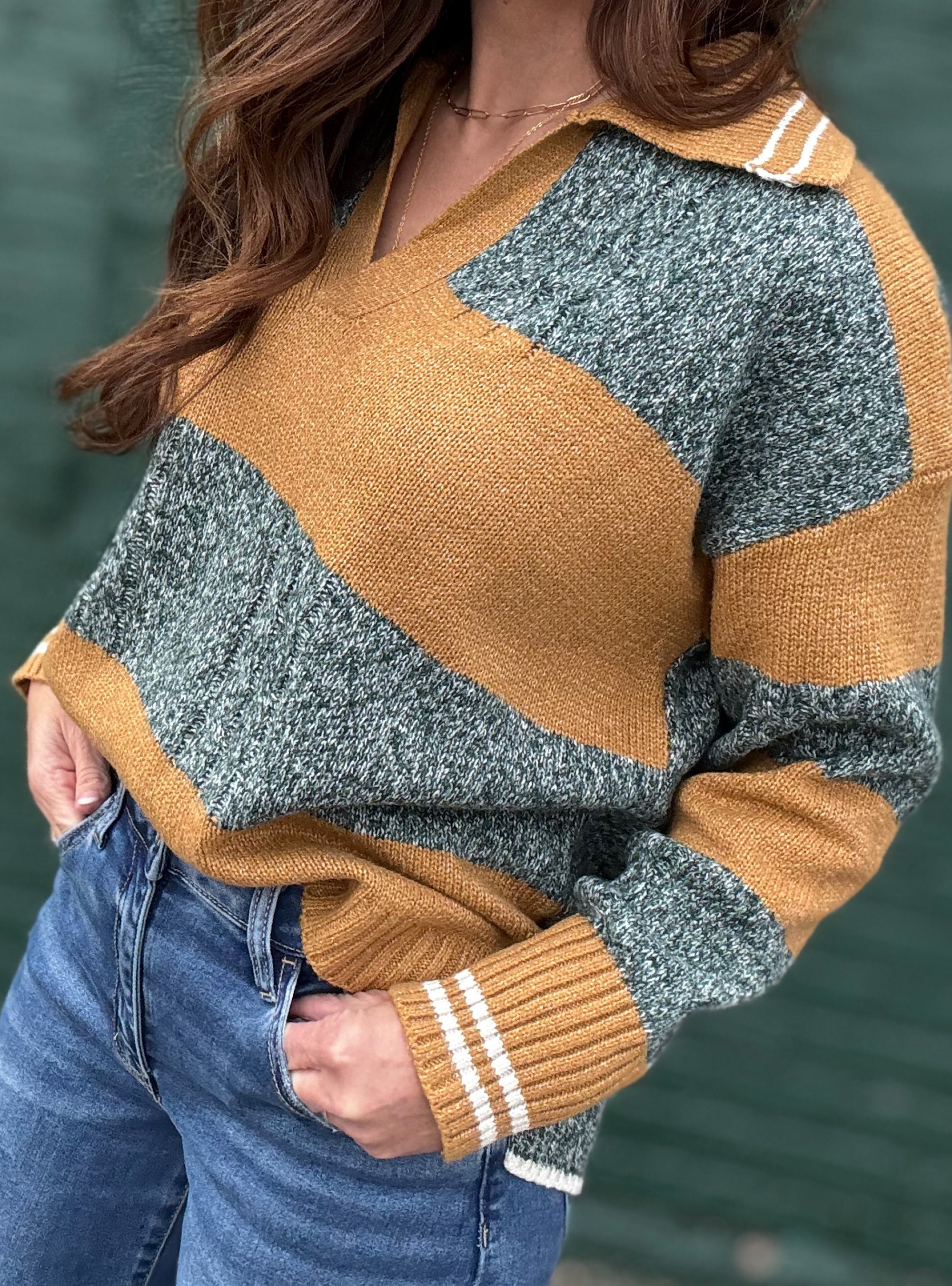 Serving Golden Hour Striped Sweater