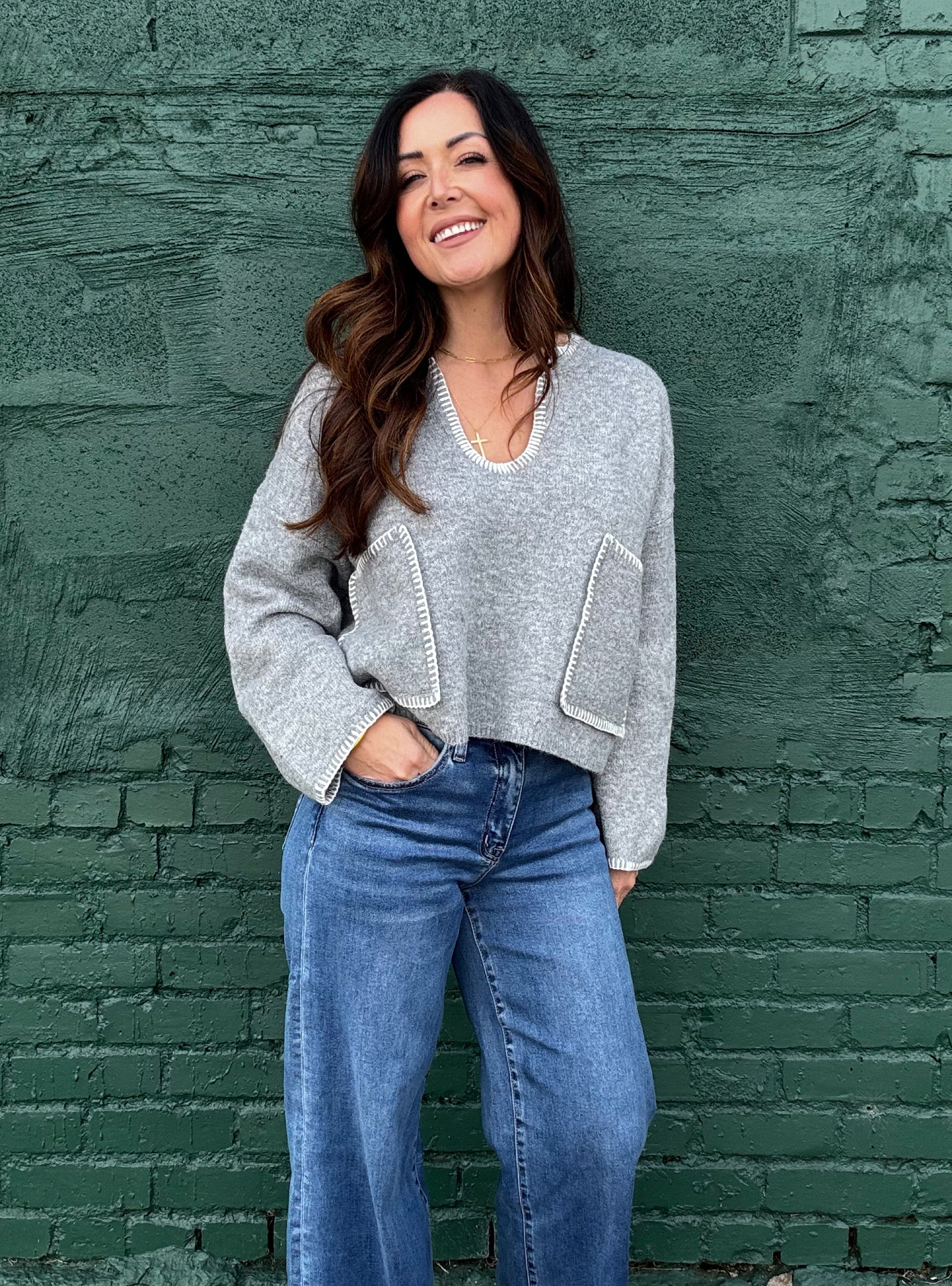 Staying Stitched Together Sweater