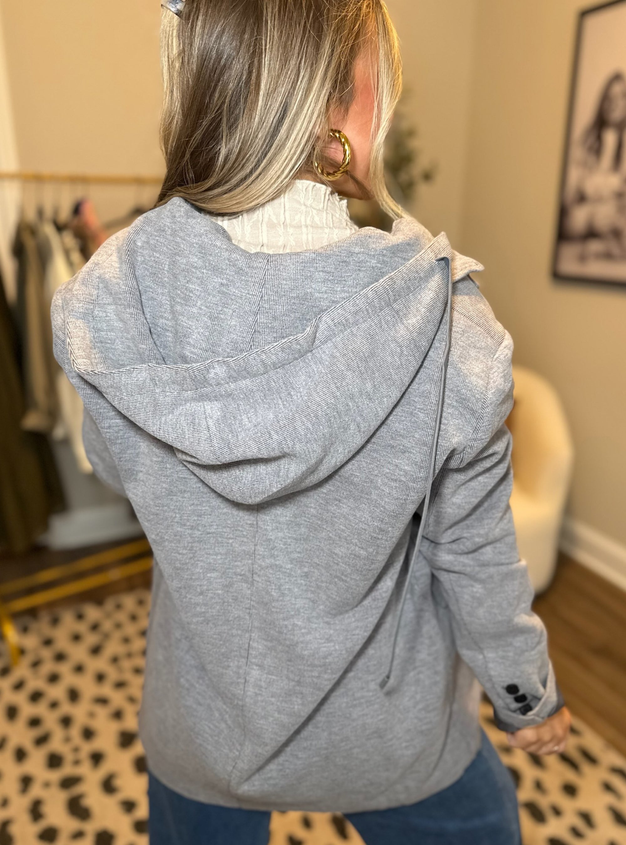 Luxe Comfort Hooded Blazer Jacket