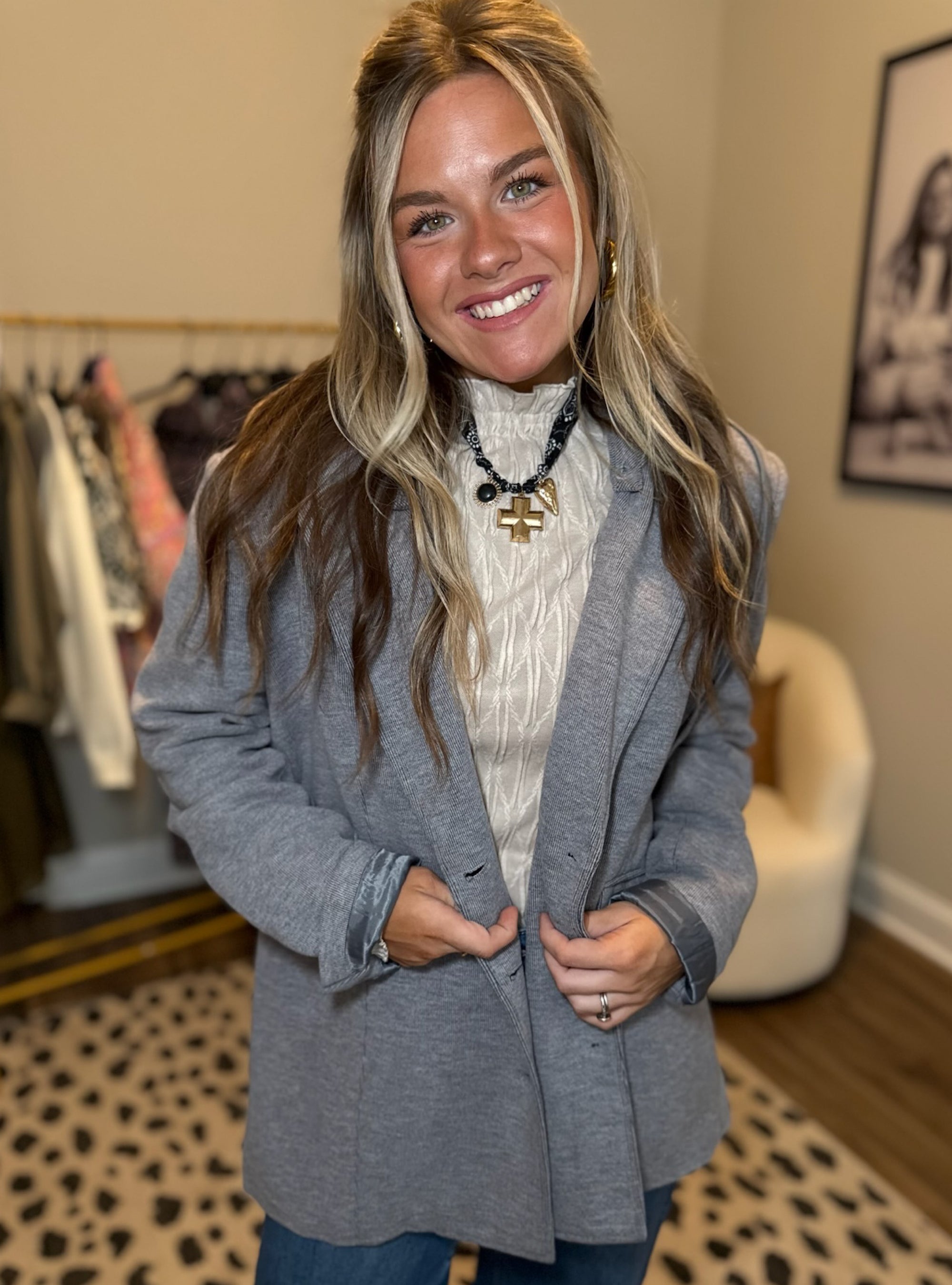 Luxe Comfort Hooded Blazer Jacket