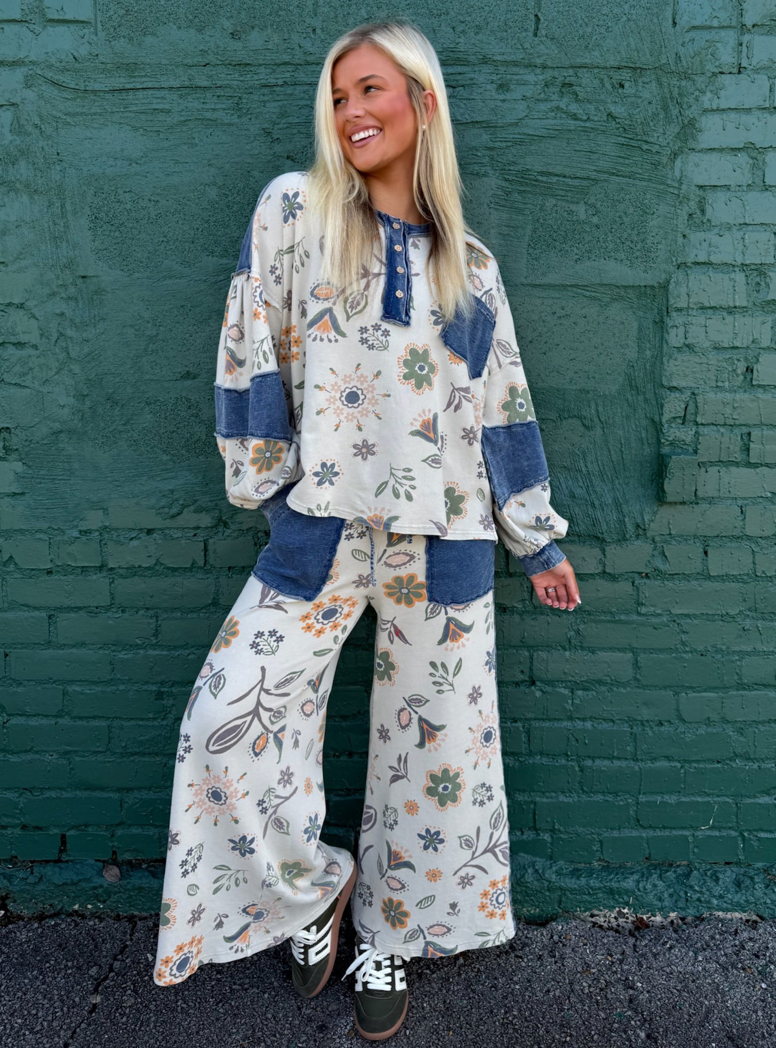 Boho Blooms & Denim Dreams Matching Set