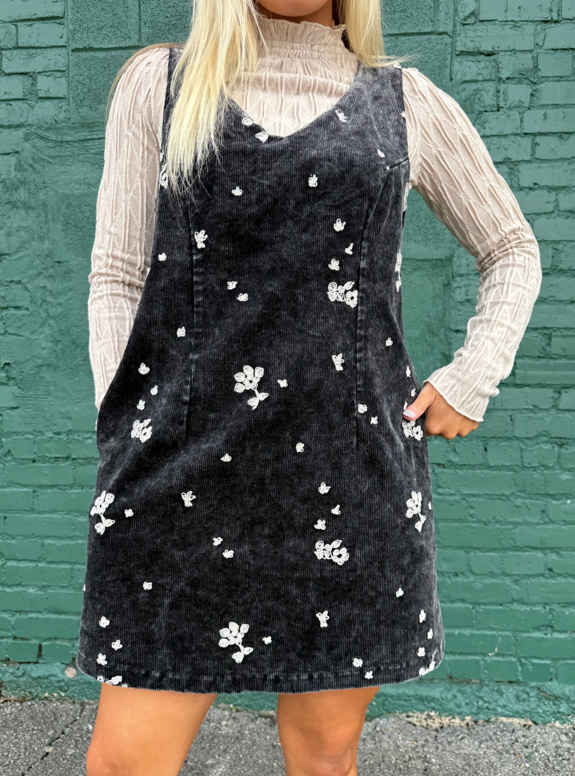 Stayin’ Cord-ially Cute Sleeveless Dress