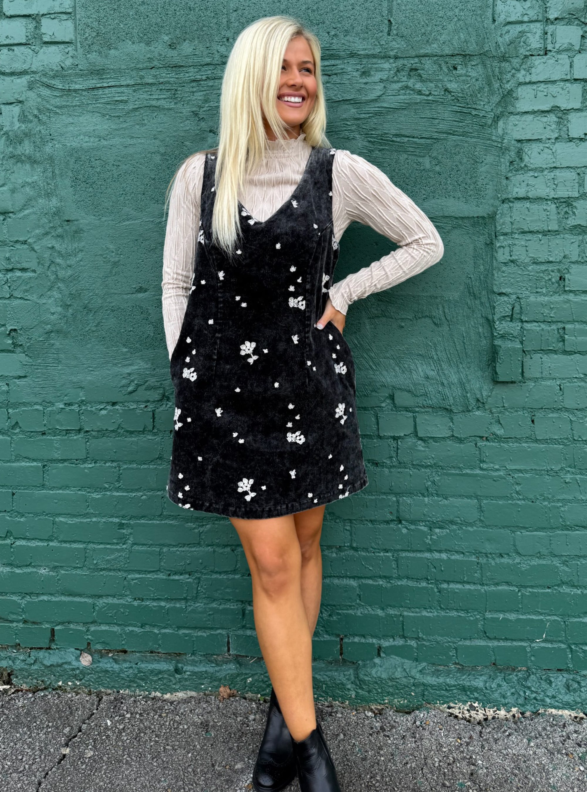 Stayin’ Cord-ially Cute Sleeveless Dress