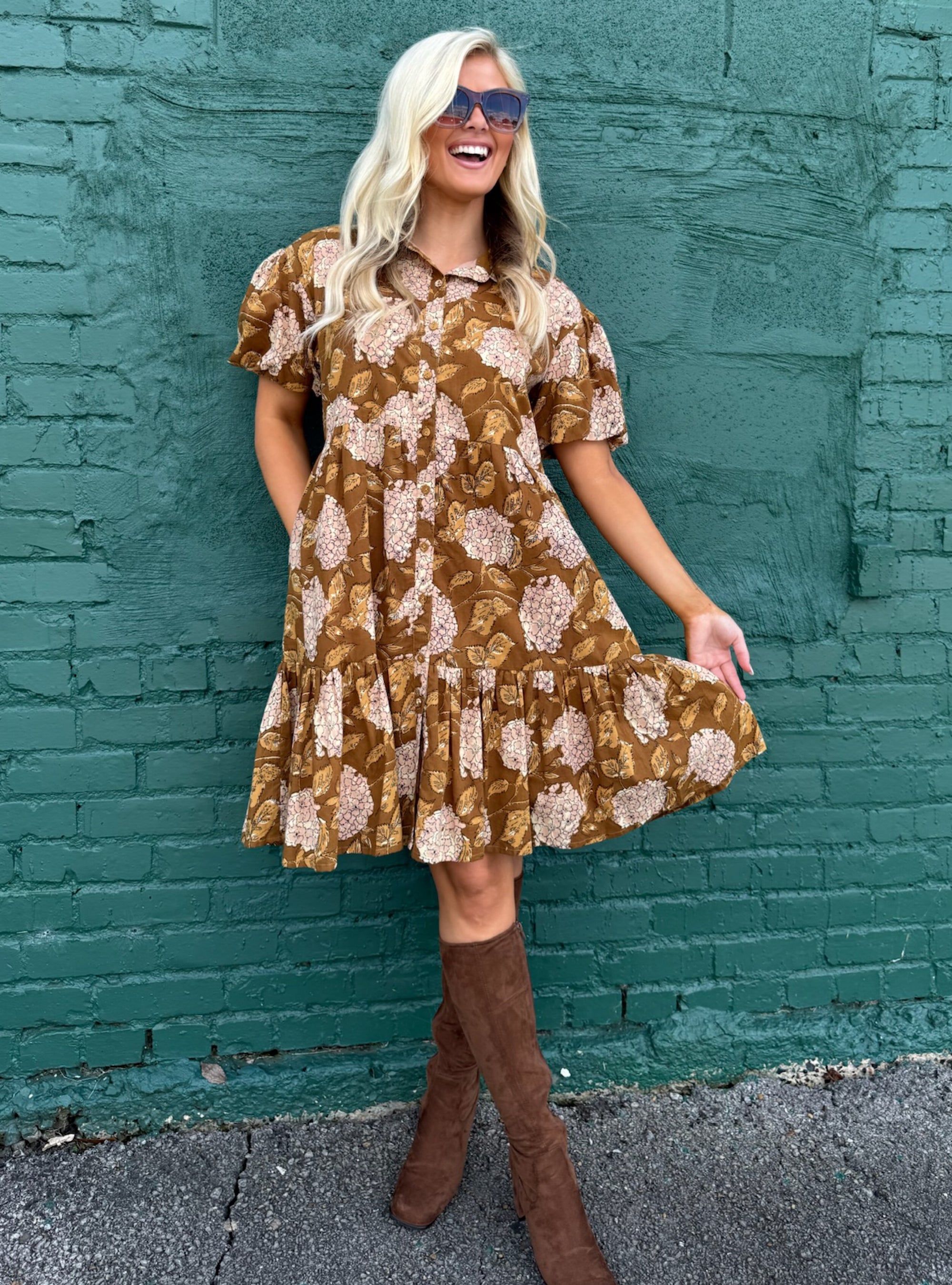 Uncle Frank Hydrangea Tiered Dress