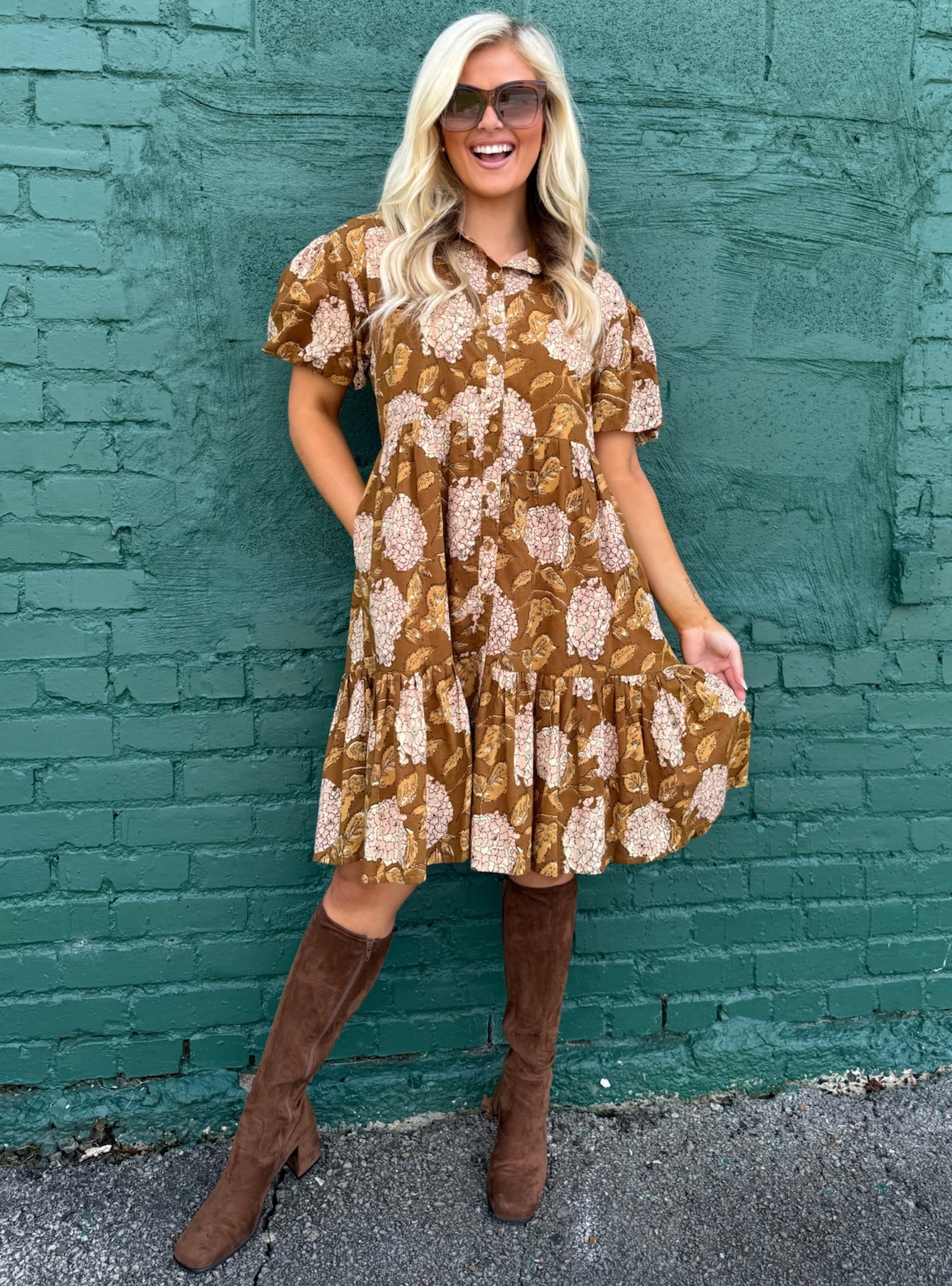 Uncle Frank Hydrangea Tiered Dress