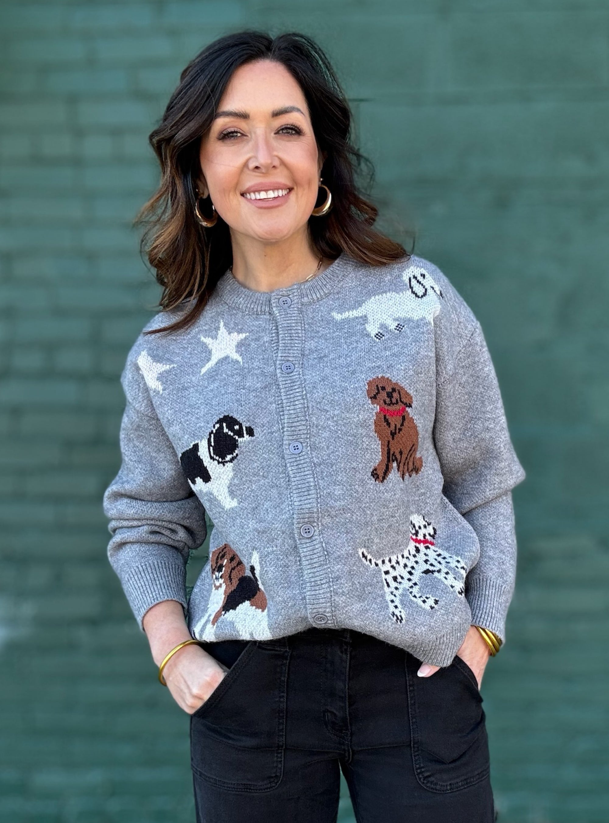 Dog-Gone Cozy Grey Cardigan