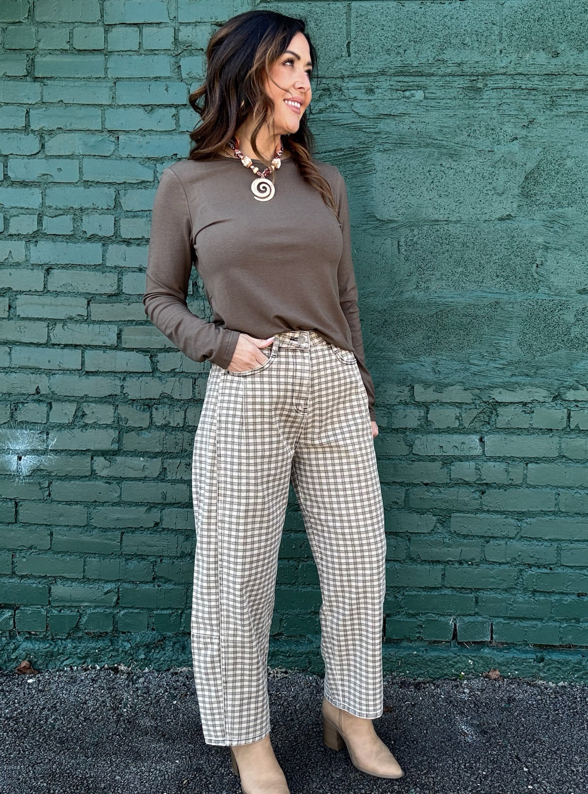 Keeping It Simple Long Sleeve Top - Dark Olive