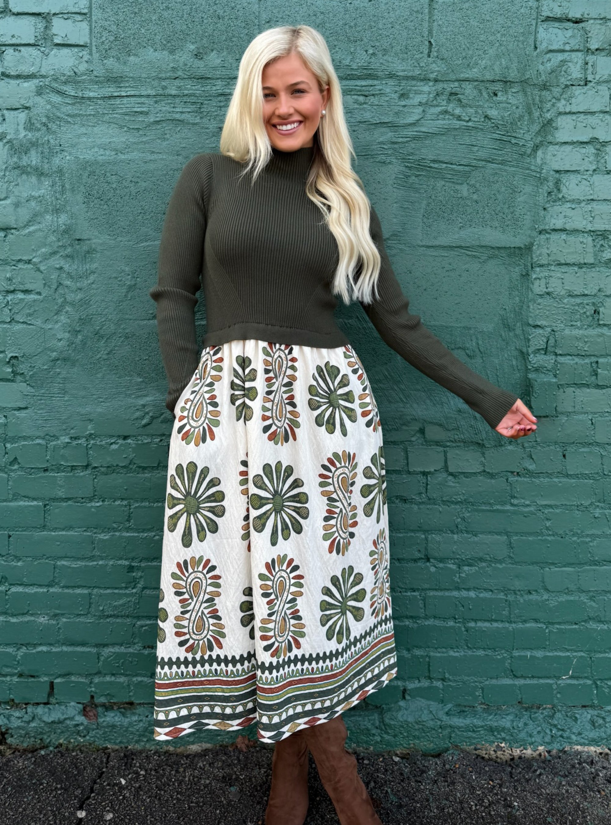 The Cutest Combo Midi Dress