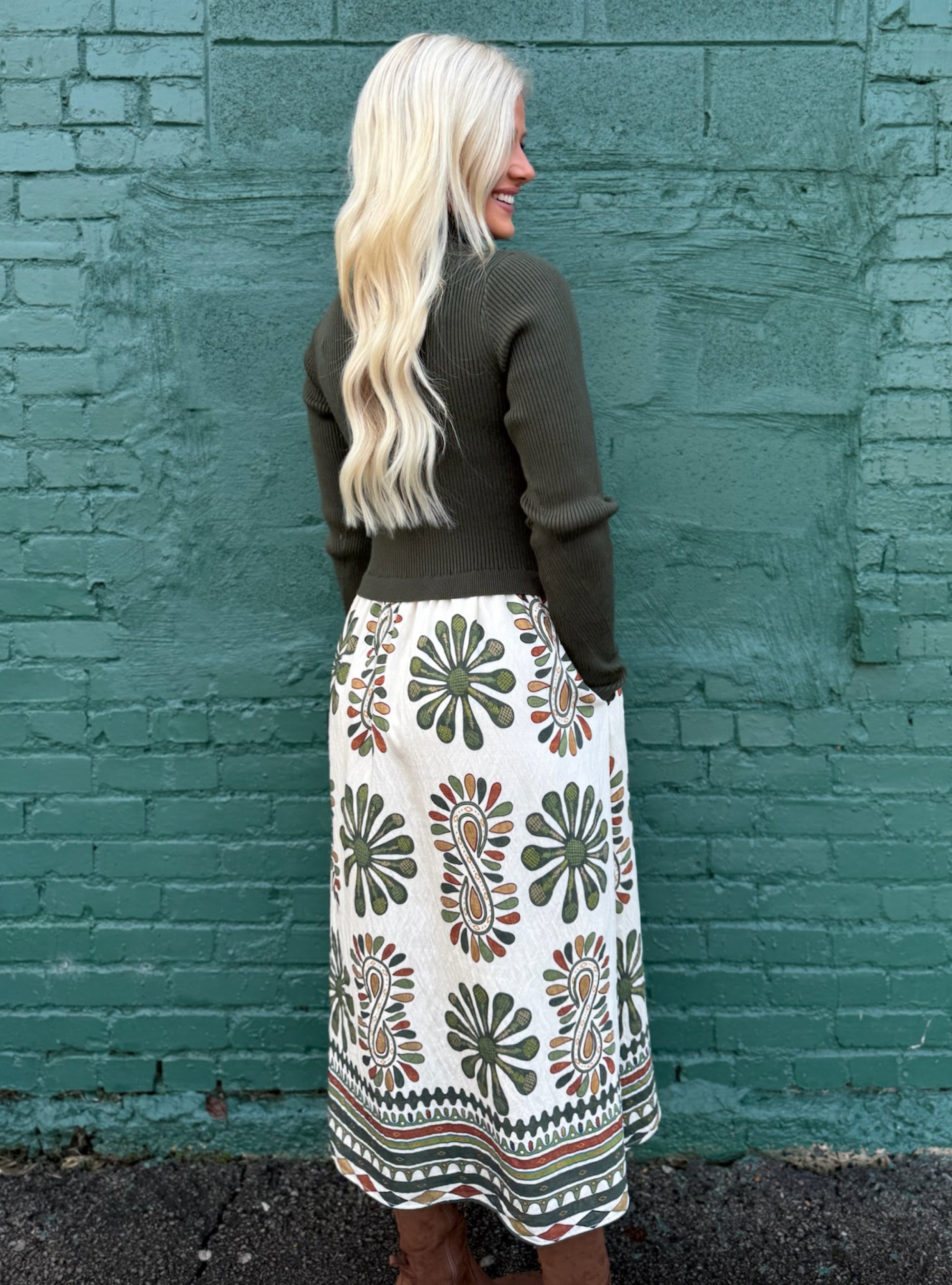 The Cutest Combo Midi Dress