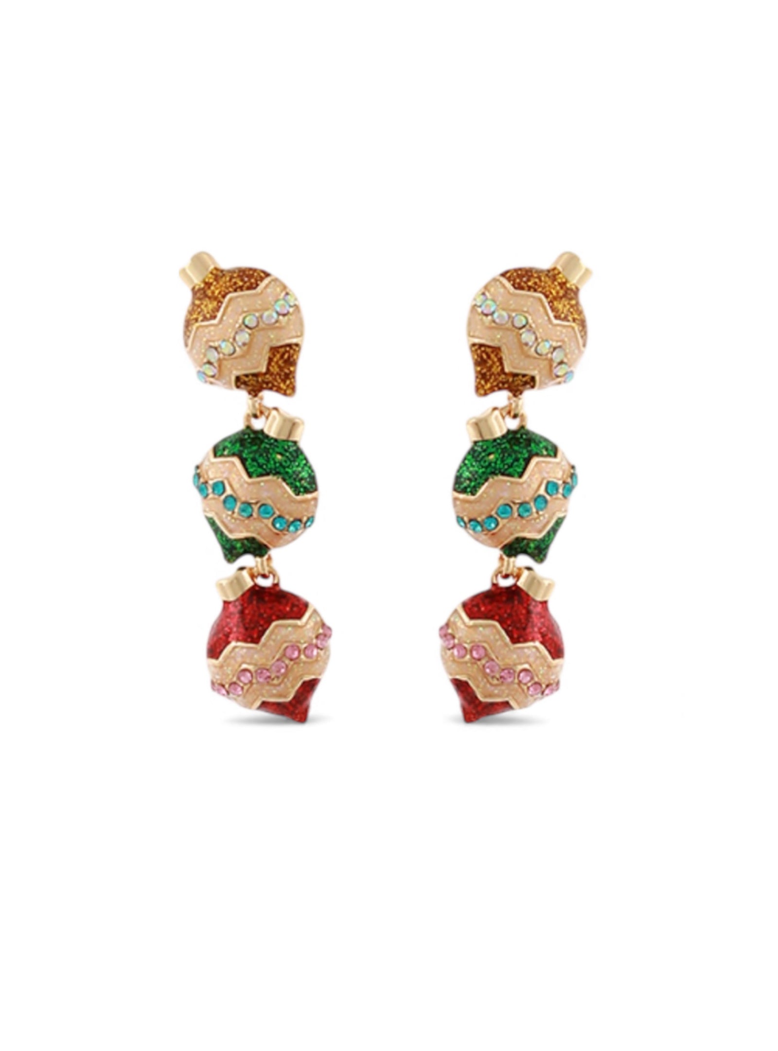 Hanging Holiday Magic Ornament Earrings