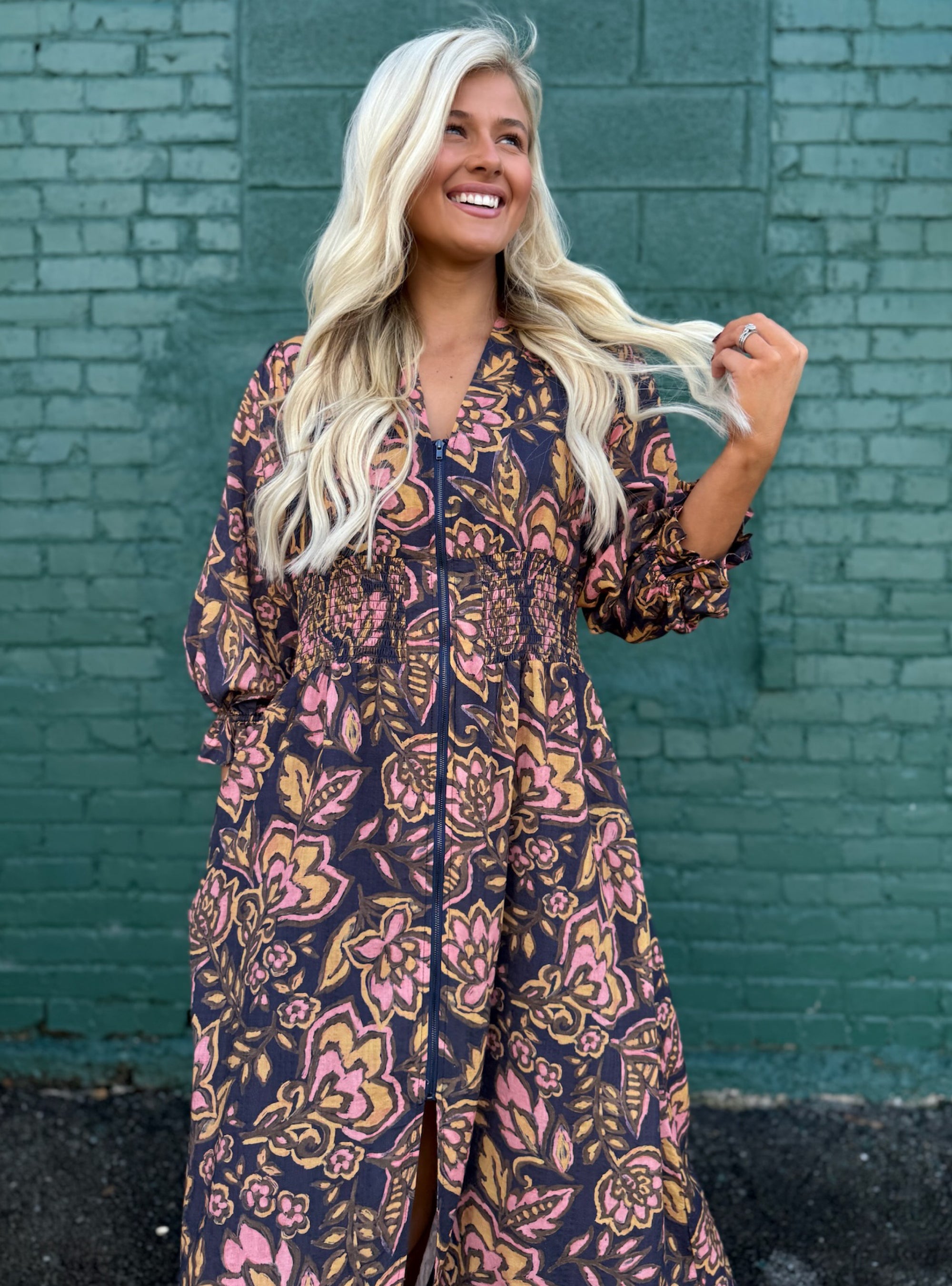 Moody Blooms &amp; Cozy Hues Dress