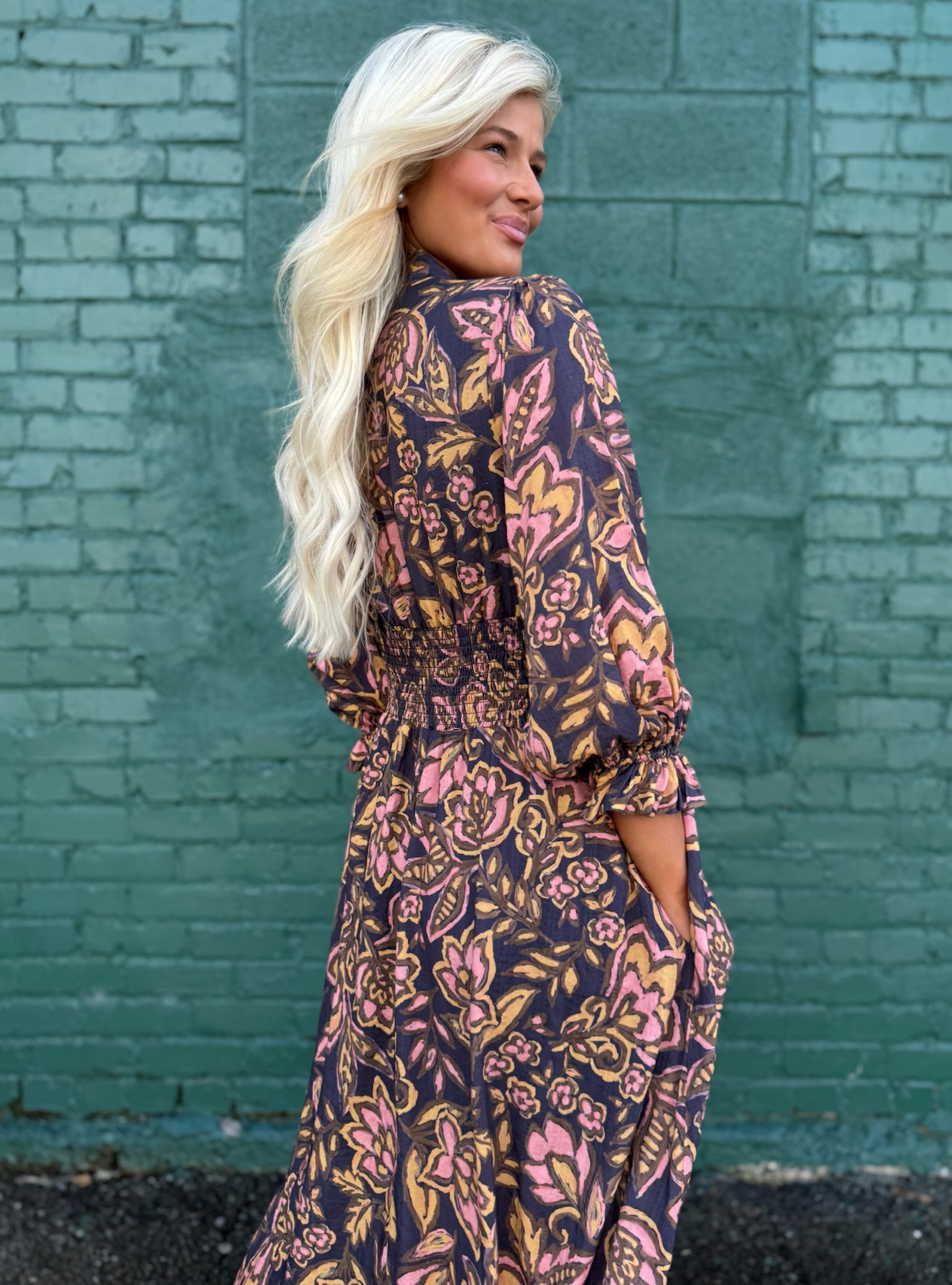 Moody Blooms &amp; Cozy Hues Dress