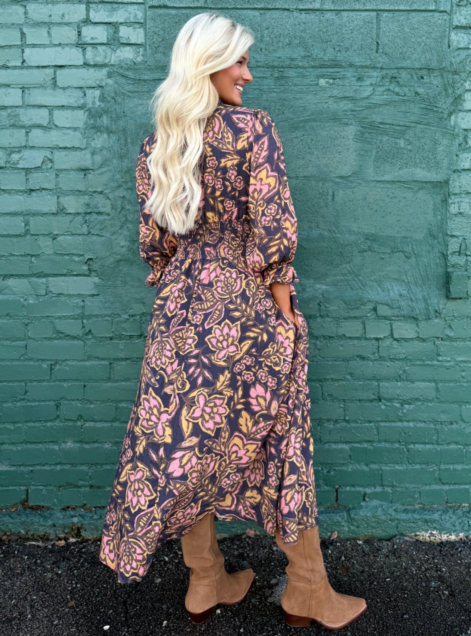 Moody Blooms &amp; Cozy Hues Dress