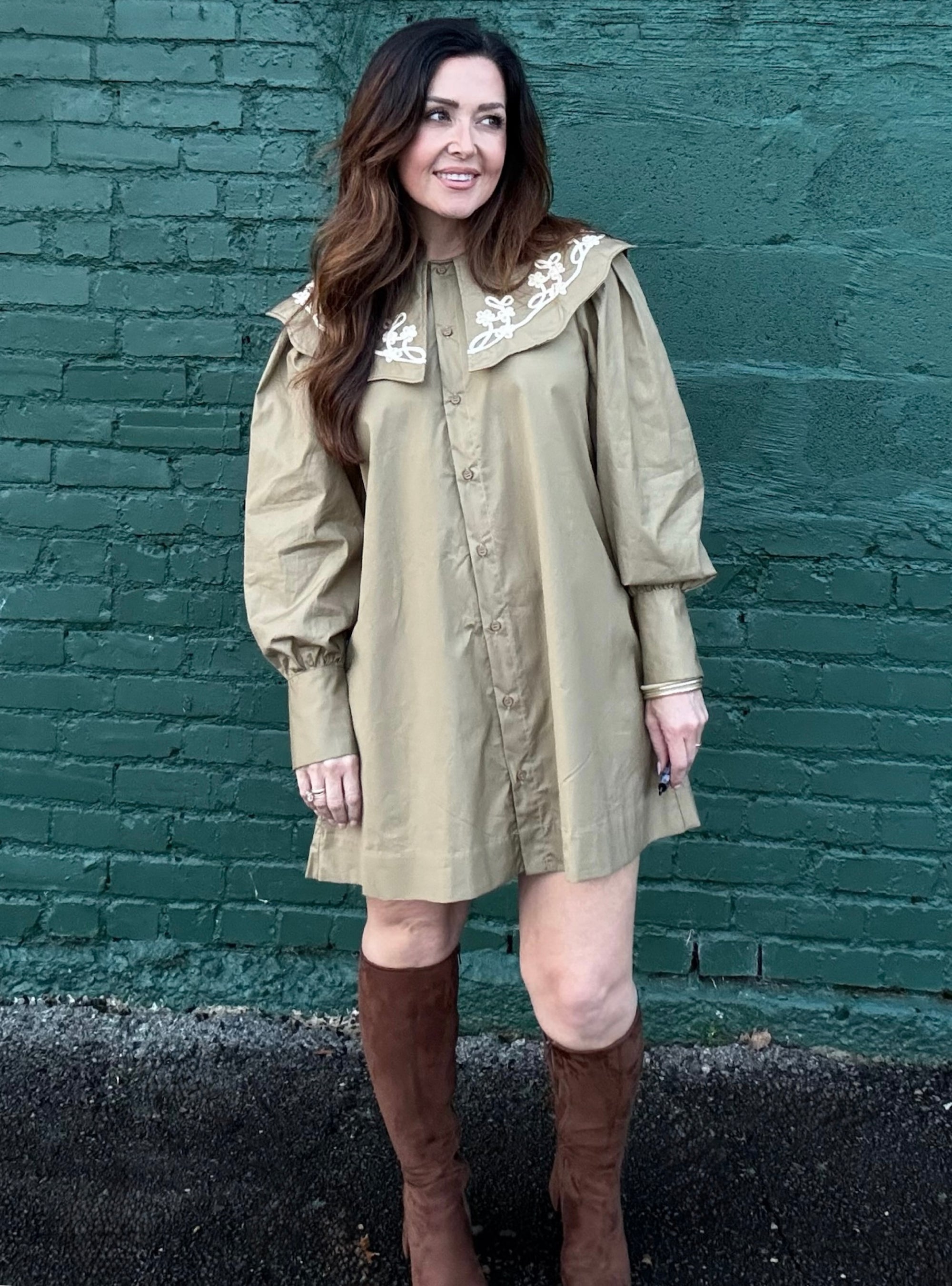 Big Collar, Big Confidence Shirt Dress