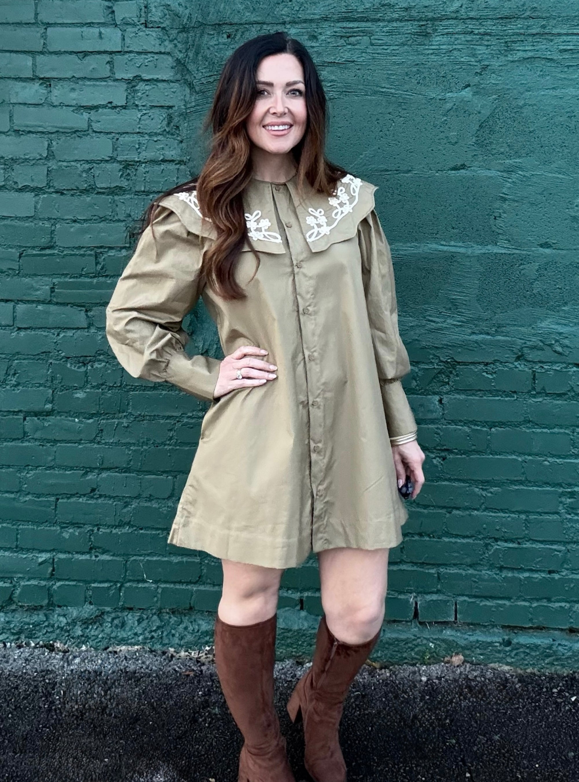 Big Collar, Big Confidence Shirt Dress