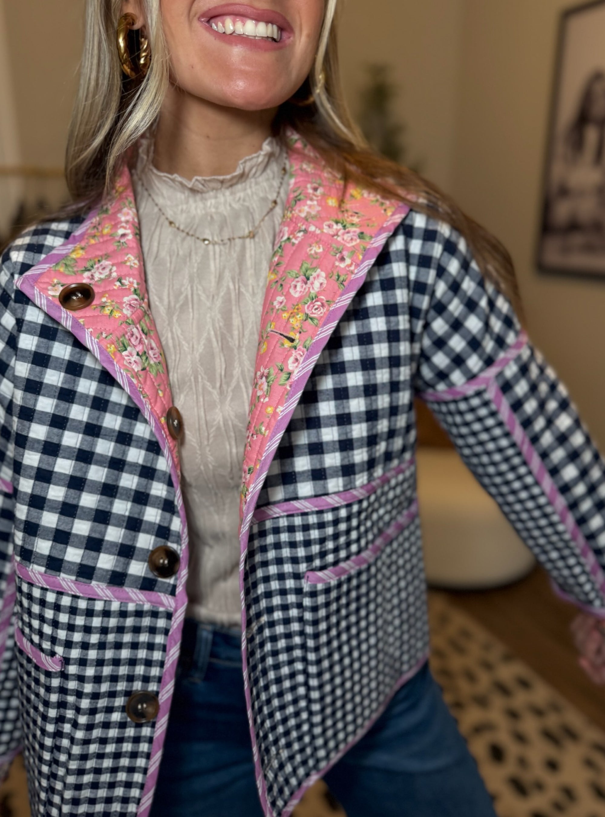 Two Sides of Fall Reversible Quilted Jacket