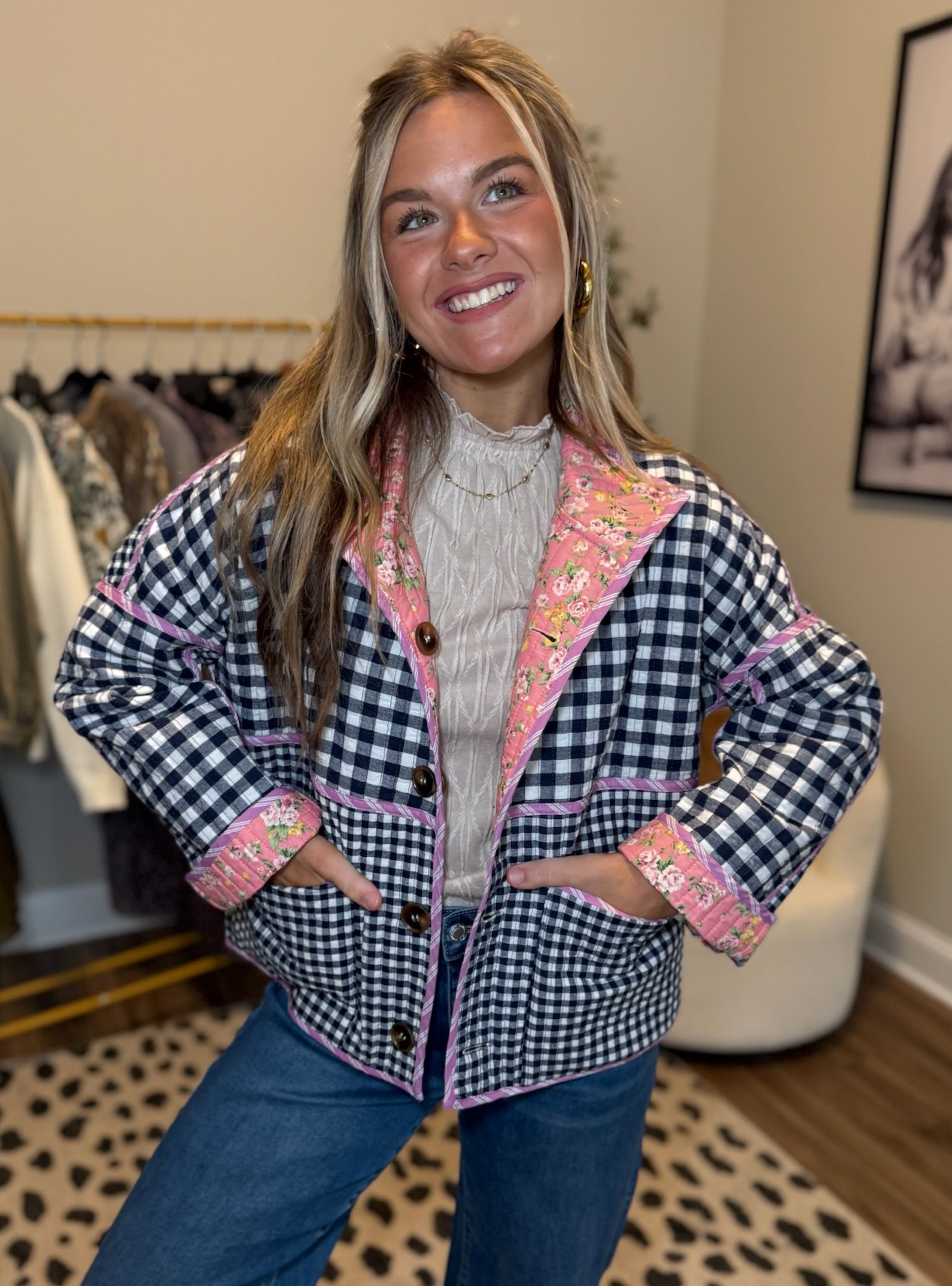 Two Sides of Fall Reversible Quilted Jacket