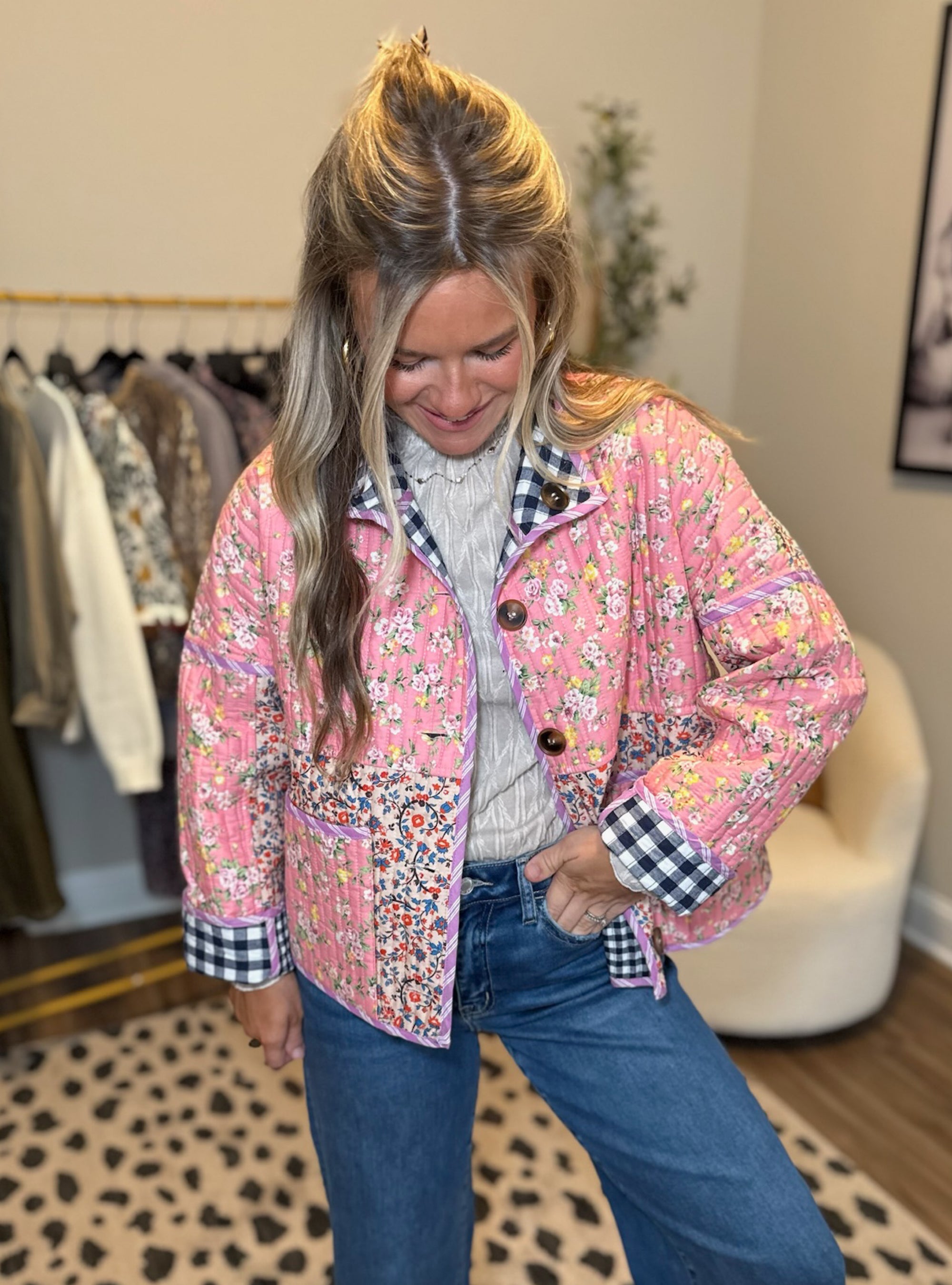 Two Sides of Fall Reversible Quilted Jacket