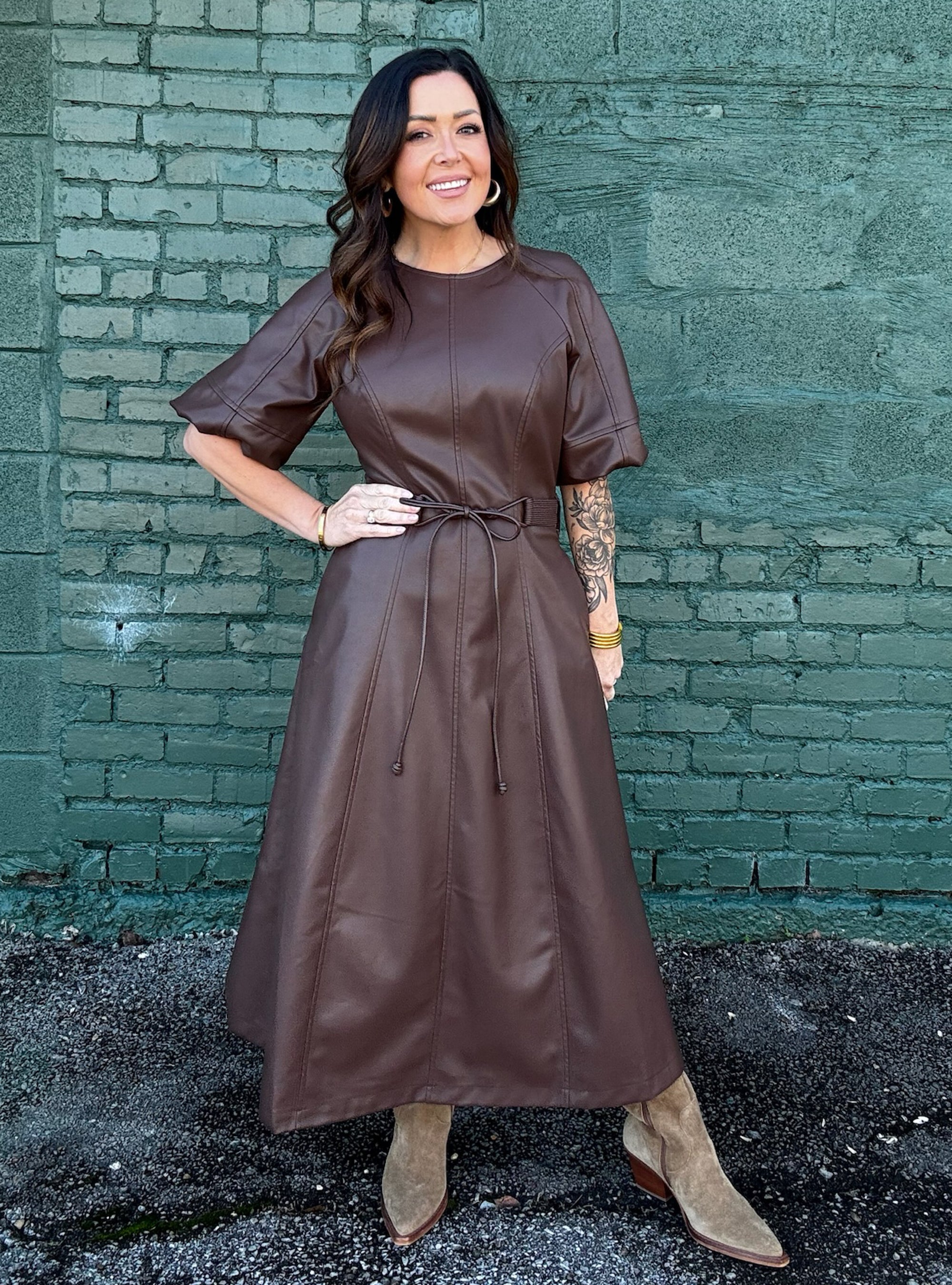 CoCoa Crush Faux Leather Dress
