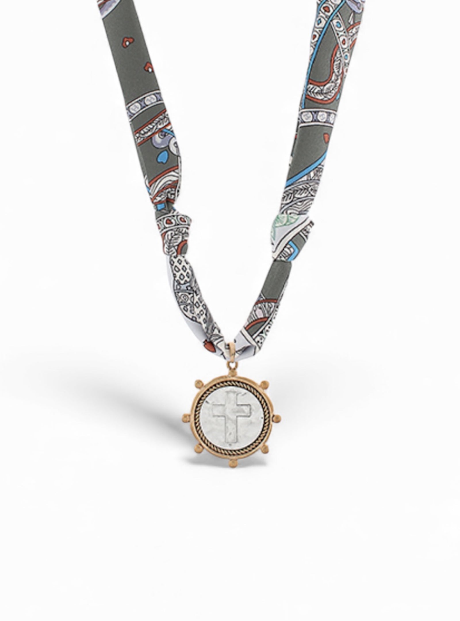 All Knotted Up In Grace Scarf Pendant Necklace