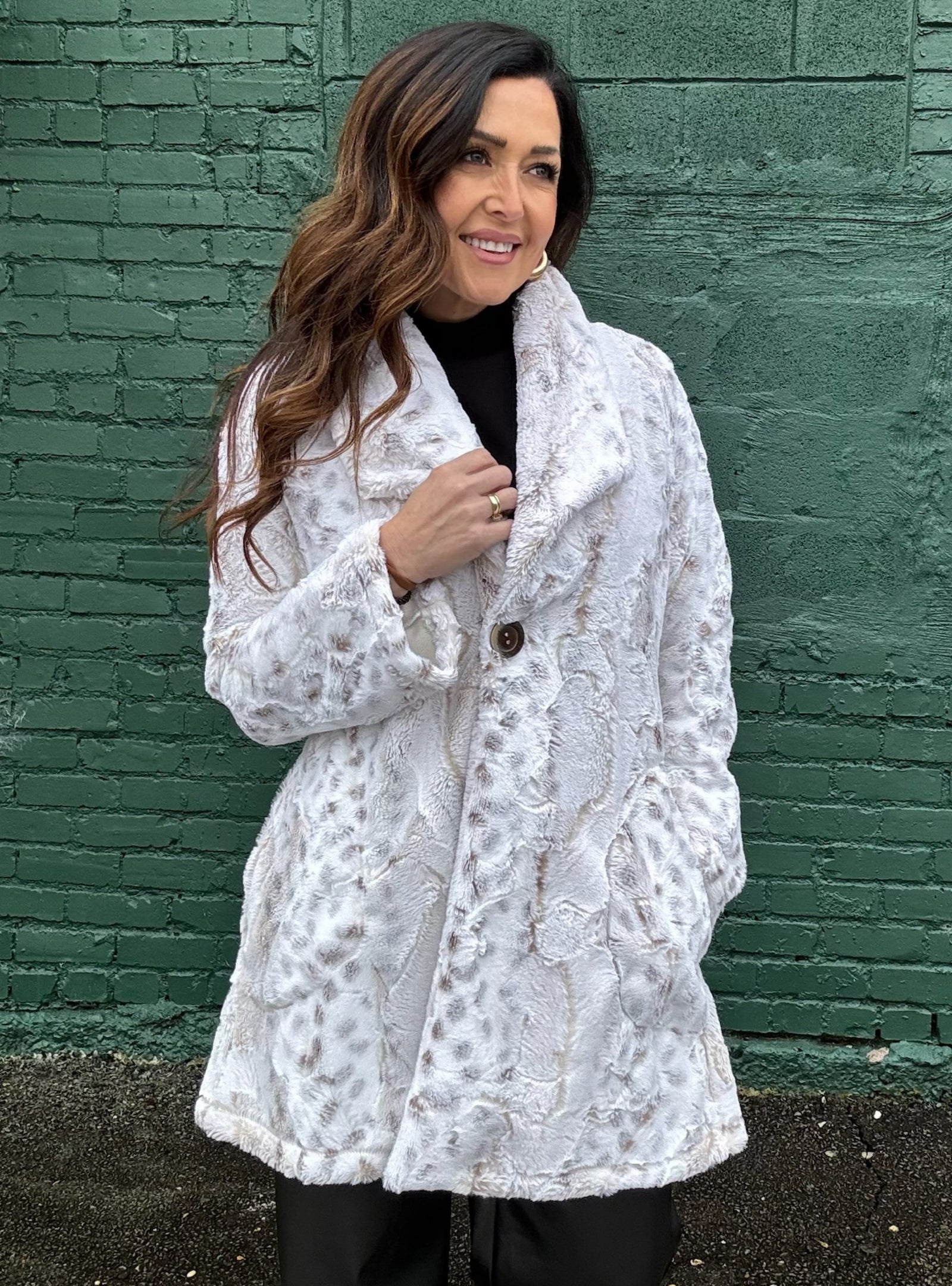 Vine Street Lynx Faux Fur Jacket