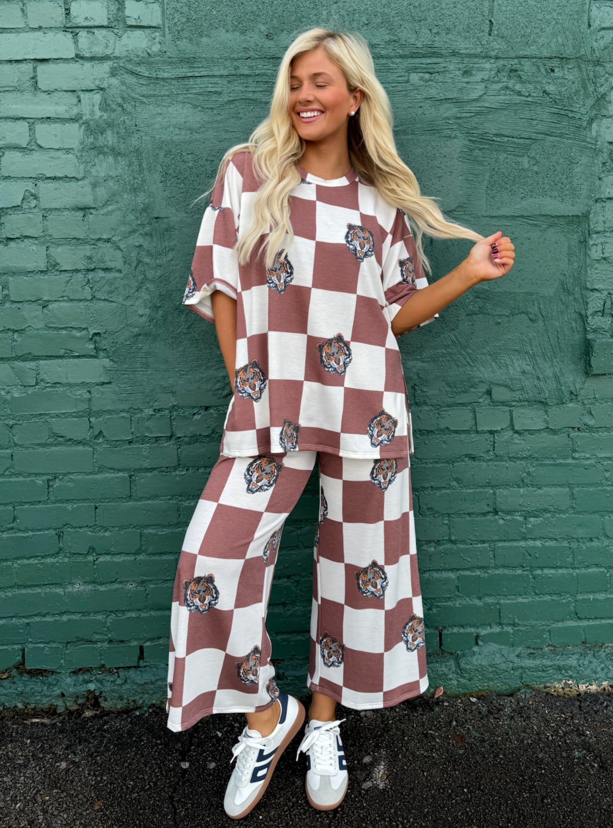 Checks &amp; Tiger Thrills Matching Set