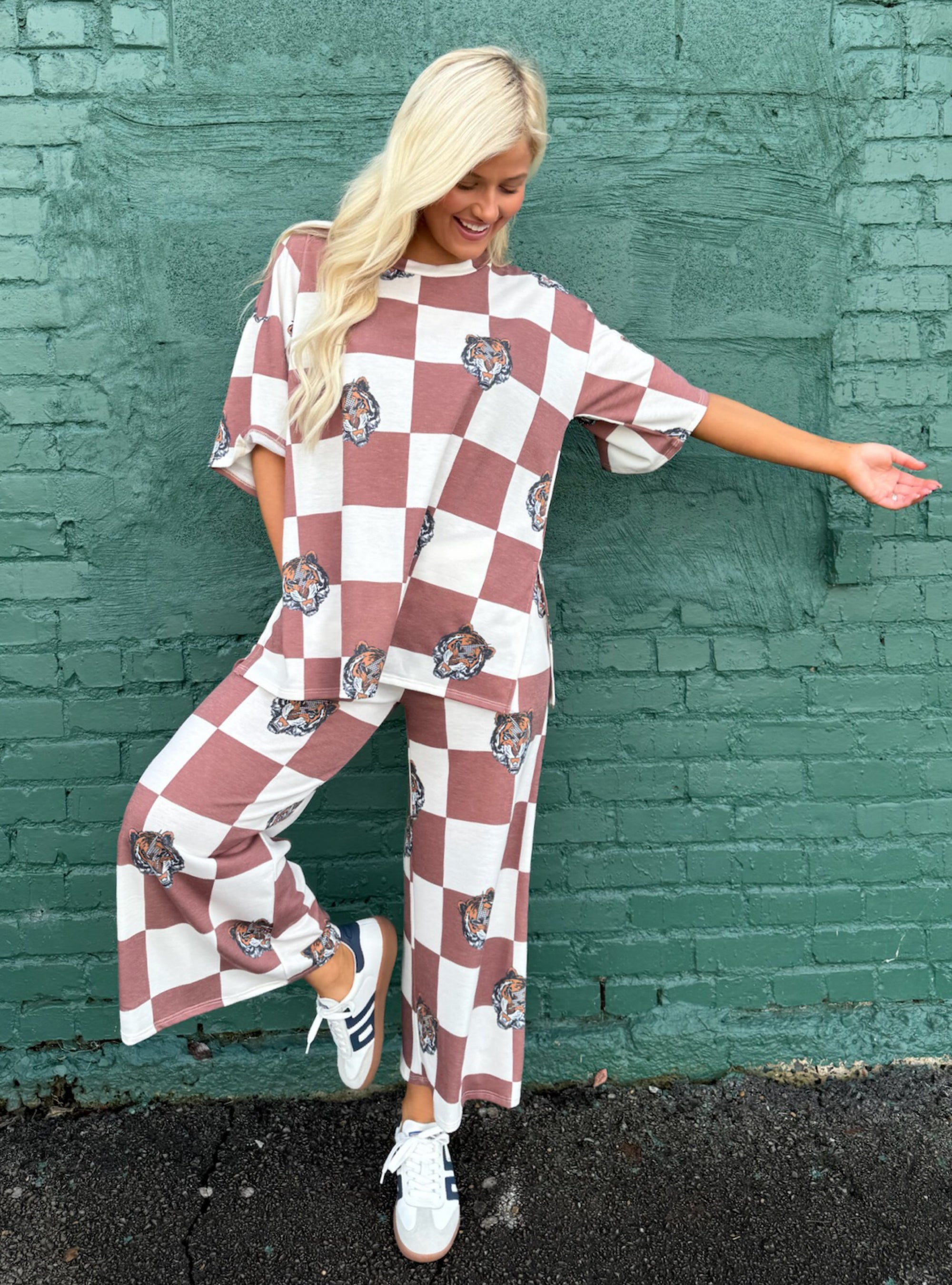 Checks &amp; Tiger Thrills Matching Set