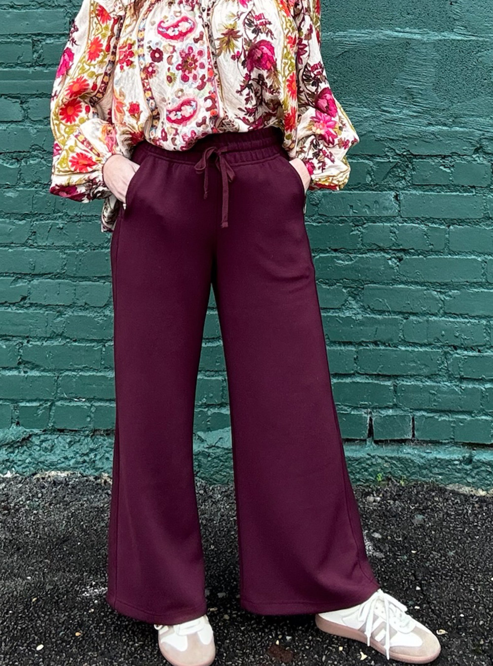 In My Comfy Season Pant - Dark Cherry