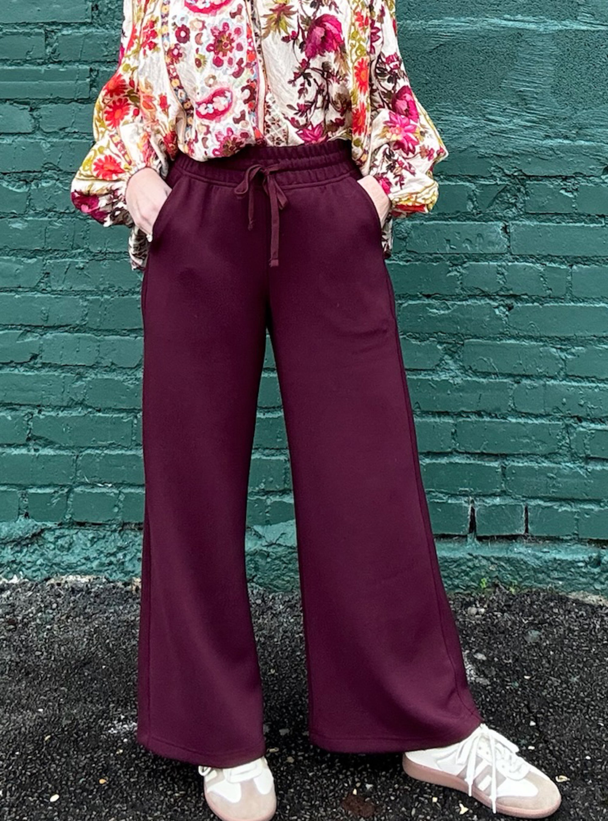 In My Comfy Season Pant - Dark Cherry